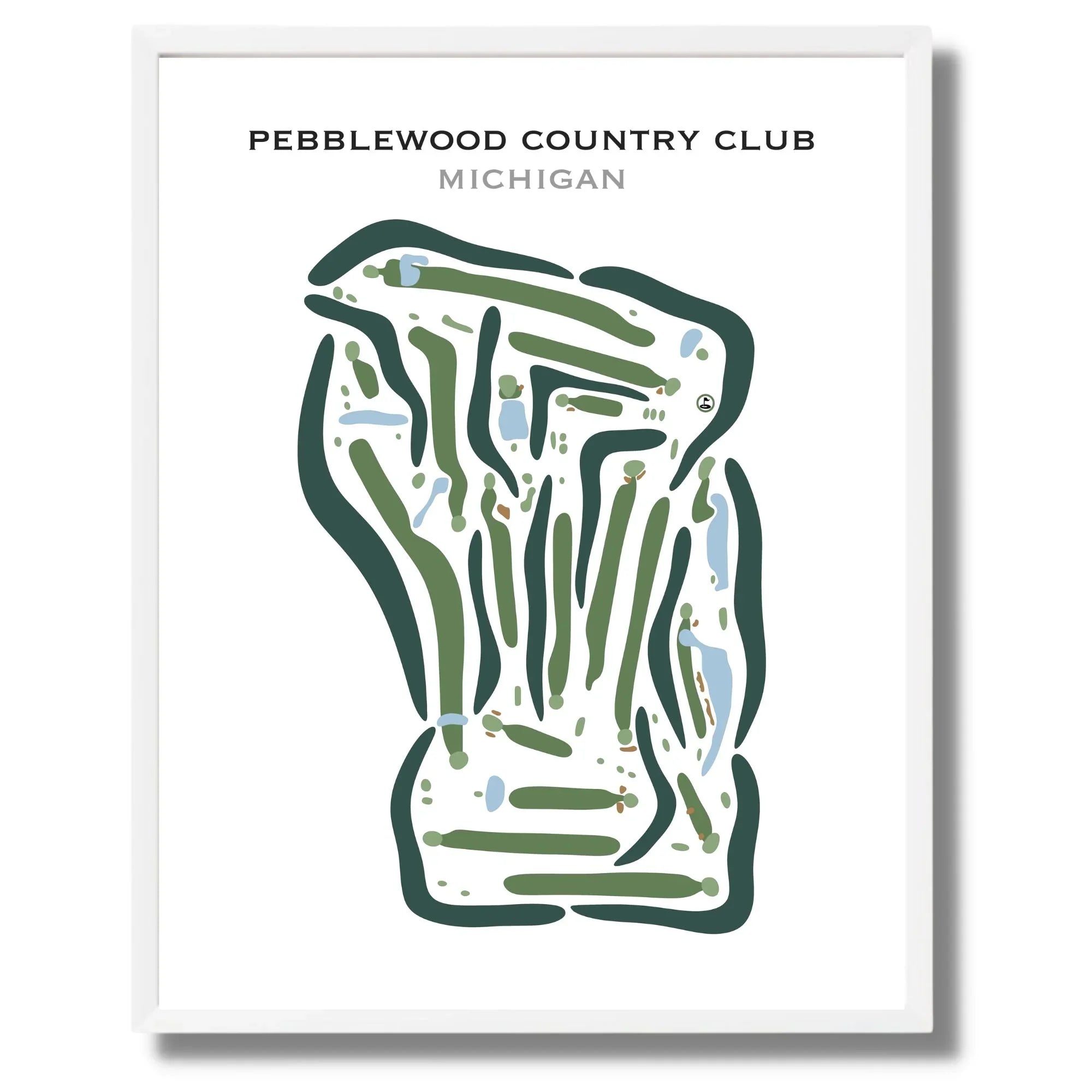 Pebblewood Country Club, Michigan - Printed Golf Courses