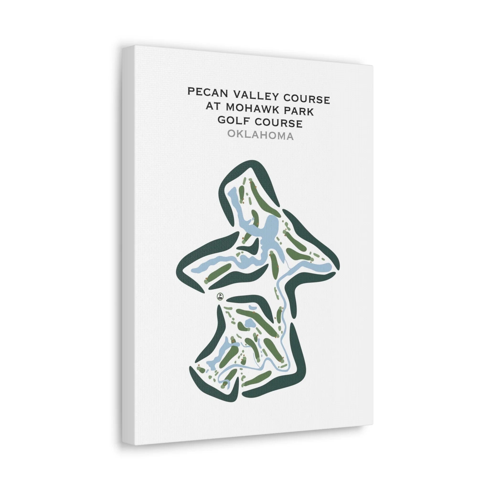 Pecan Valley Course at Mohawk Park Golf Course, Oklahoma - Printed Golf Courses