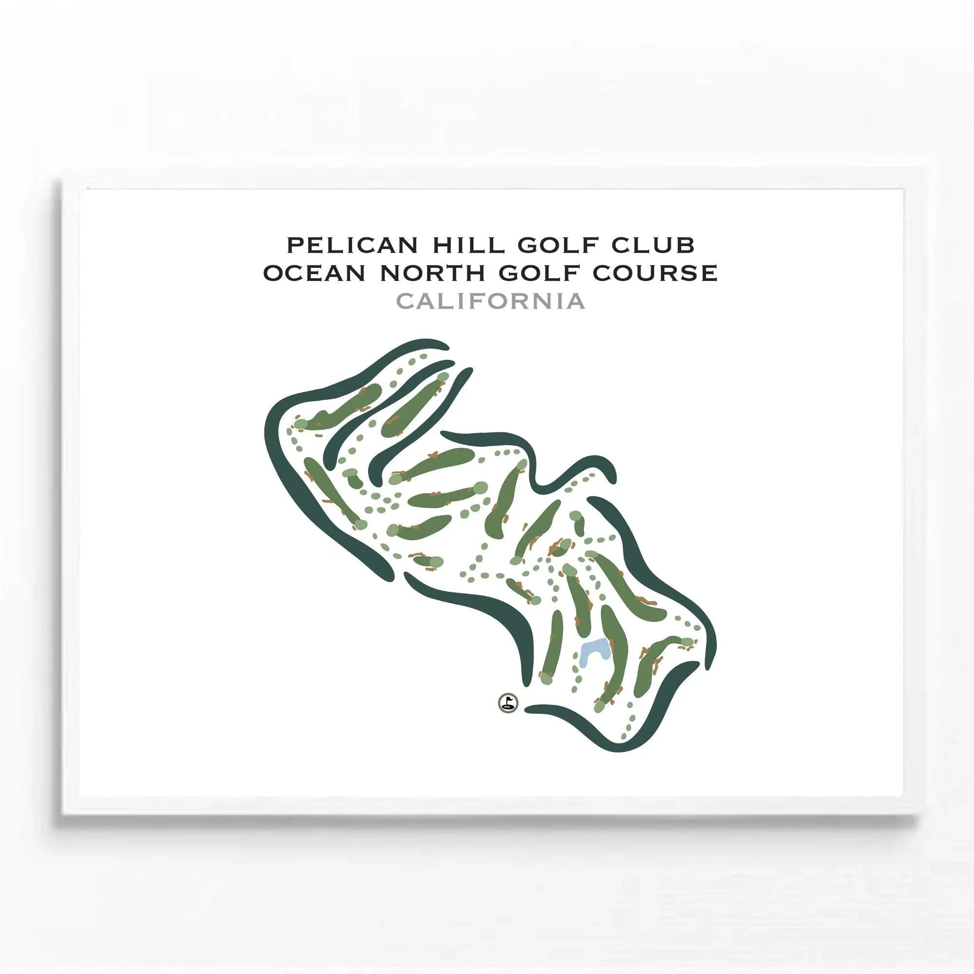 Pelican Hill Golf Club Ocean North Golf Course, California - Printed Golf Courses