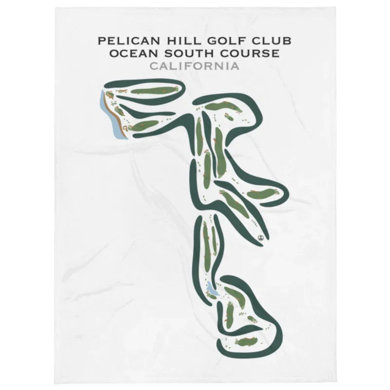Pelican Hill Golf Club Ocean South Golf Course, California - Printed Golf Courses
