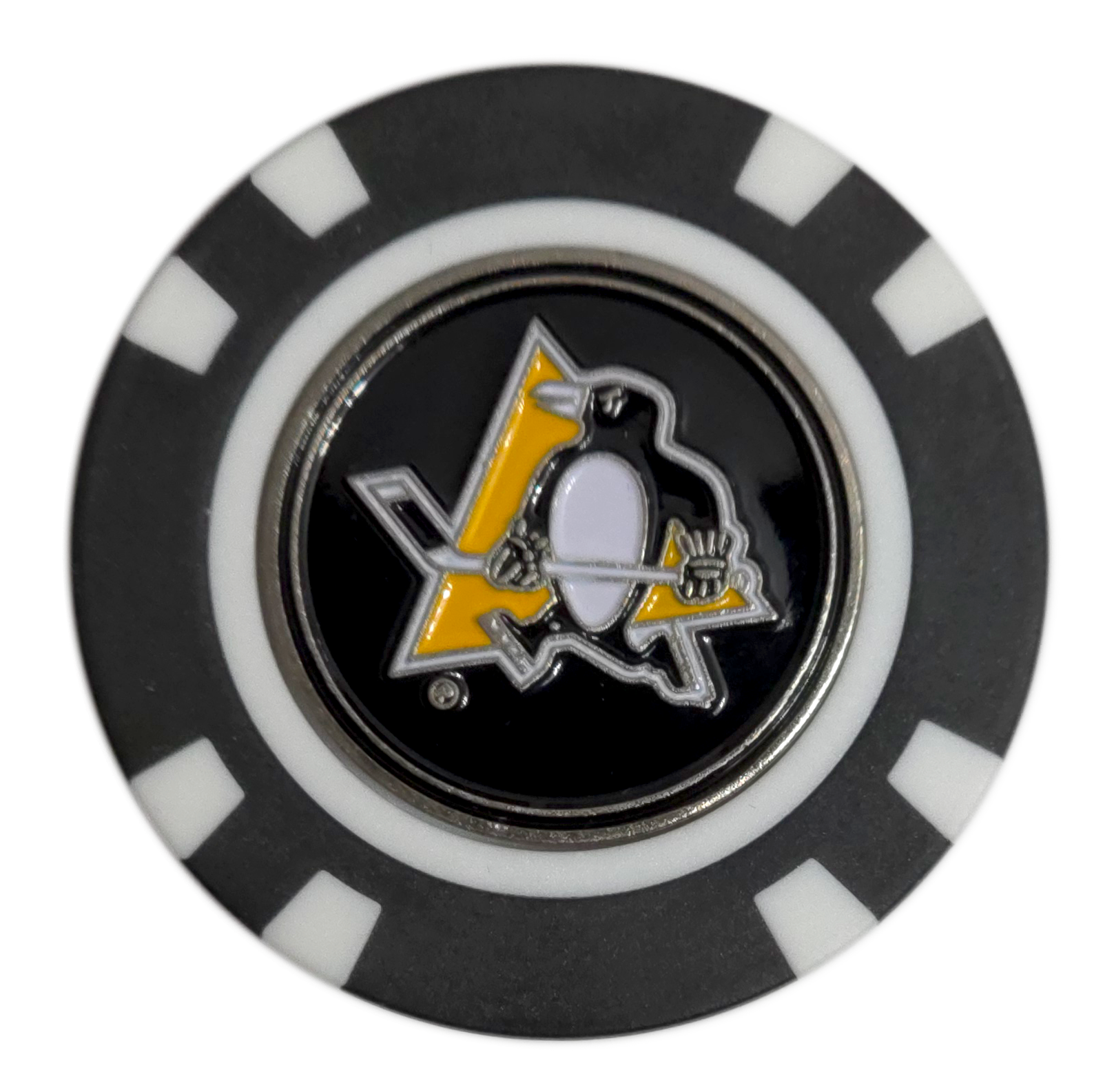 Officially Licensed Pittsburgh Penguins Poker Chip Golf Ball Marker