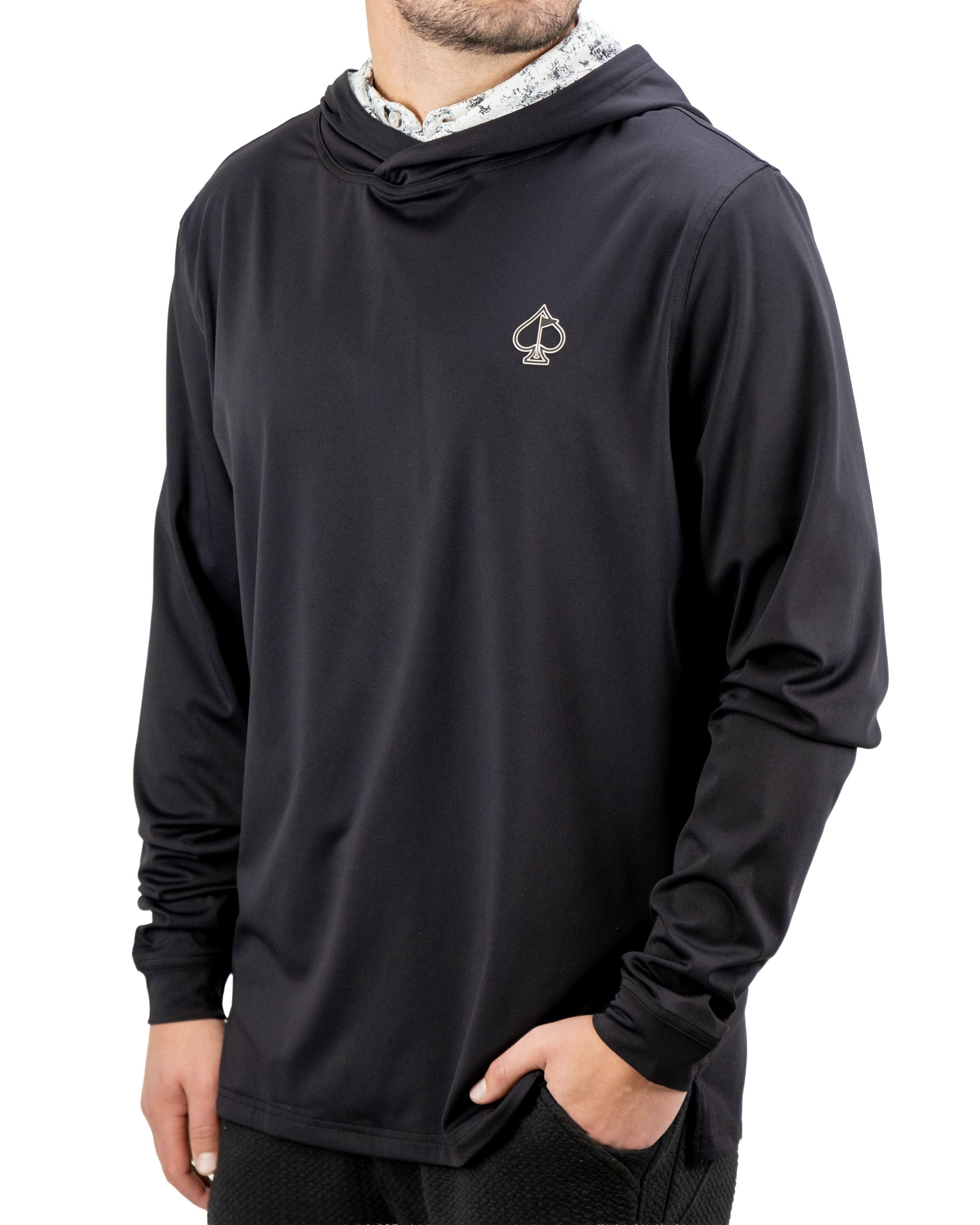Performance Golf Hoodie - White Noise