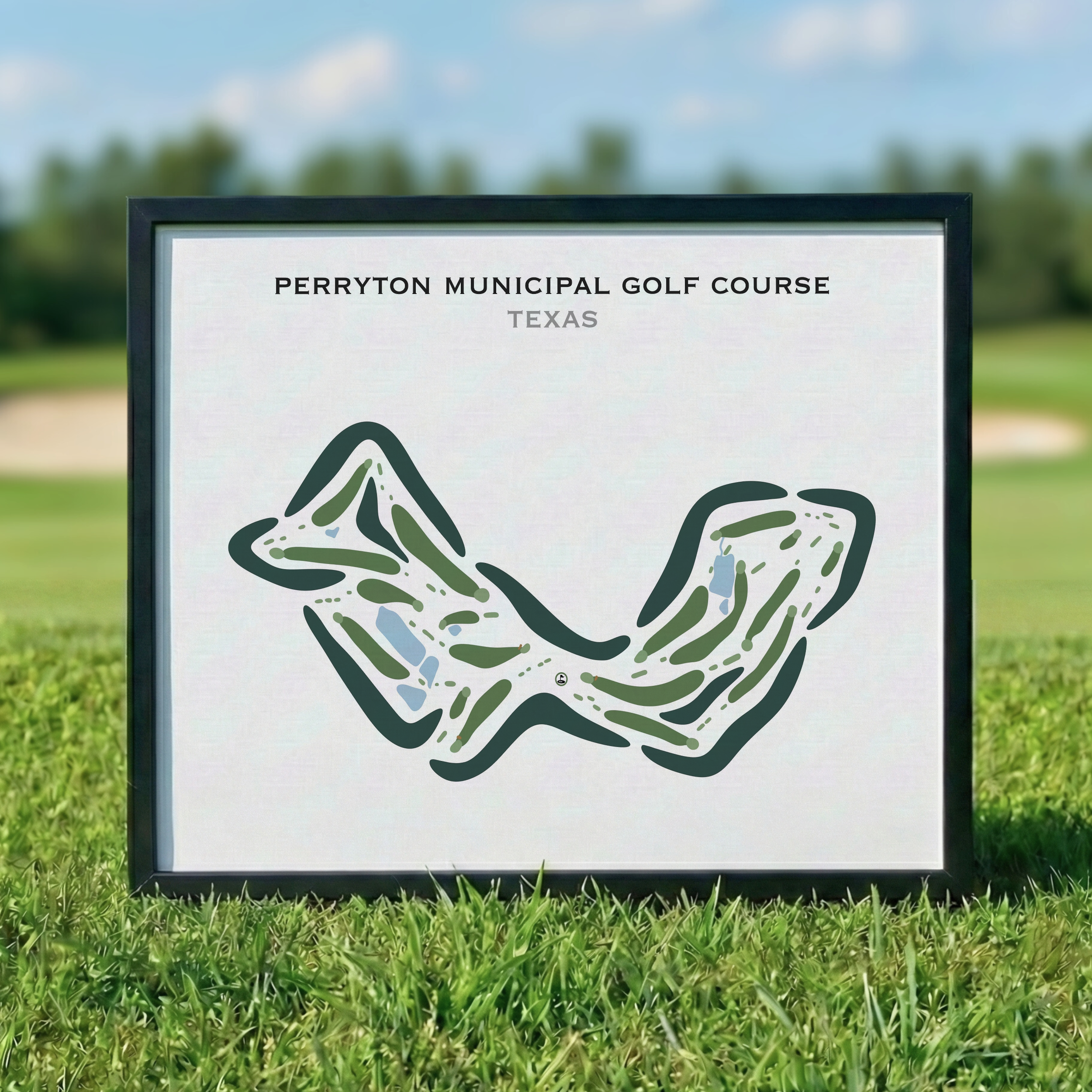 Perryton Municipal Golf Course, Texas - Printed Golf Course