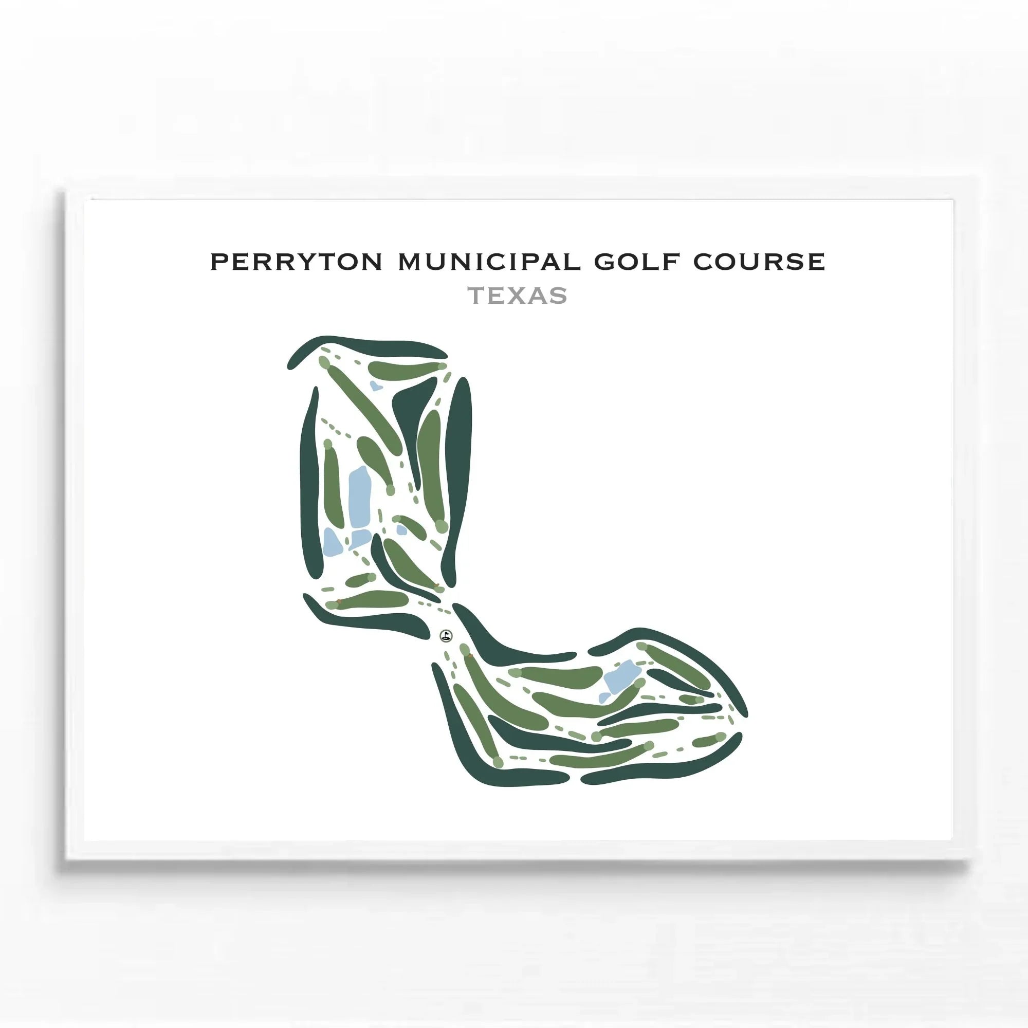 Perryton Municipal Golf Course, Texas - Printed Golf Course