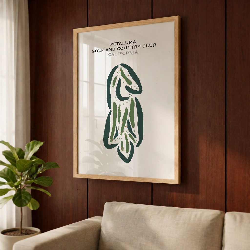 Petaluma Golf & Country Club, California - Printed Golf Course