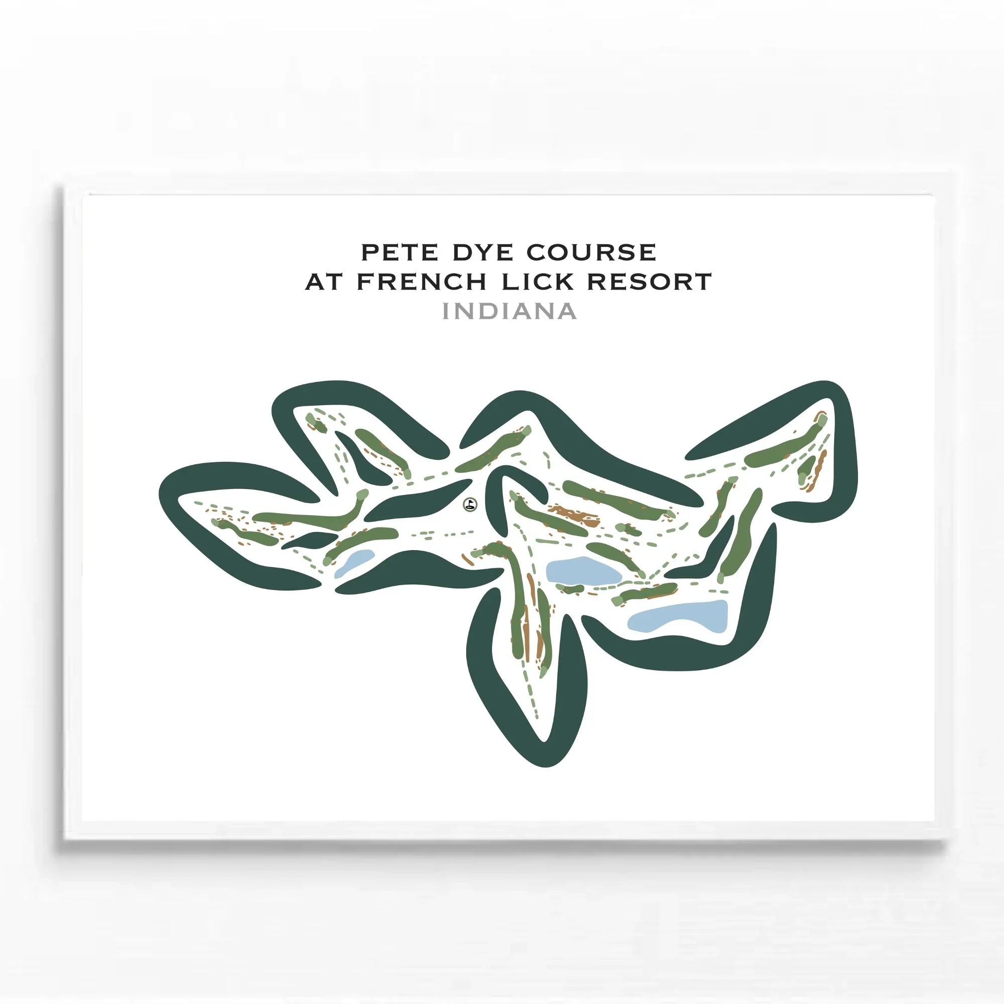 Pete Dye Course at French Lick Resort, Indiana - Printed Golf Courses