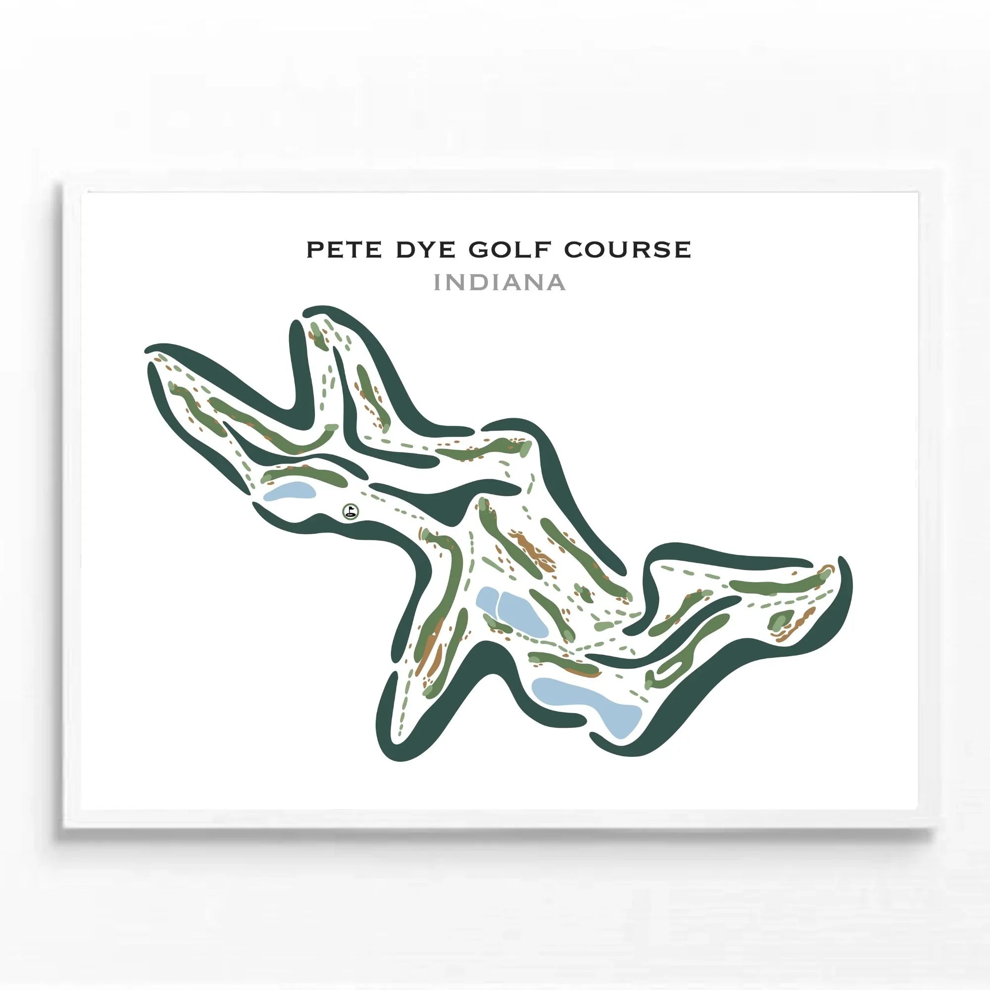 Pete Dye Golf Course, Indiana - Printed Golf Courses