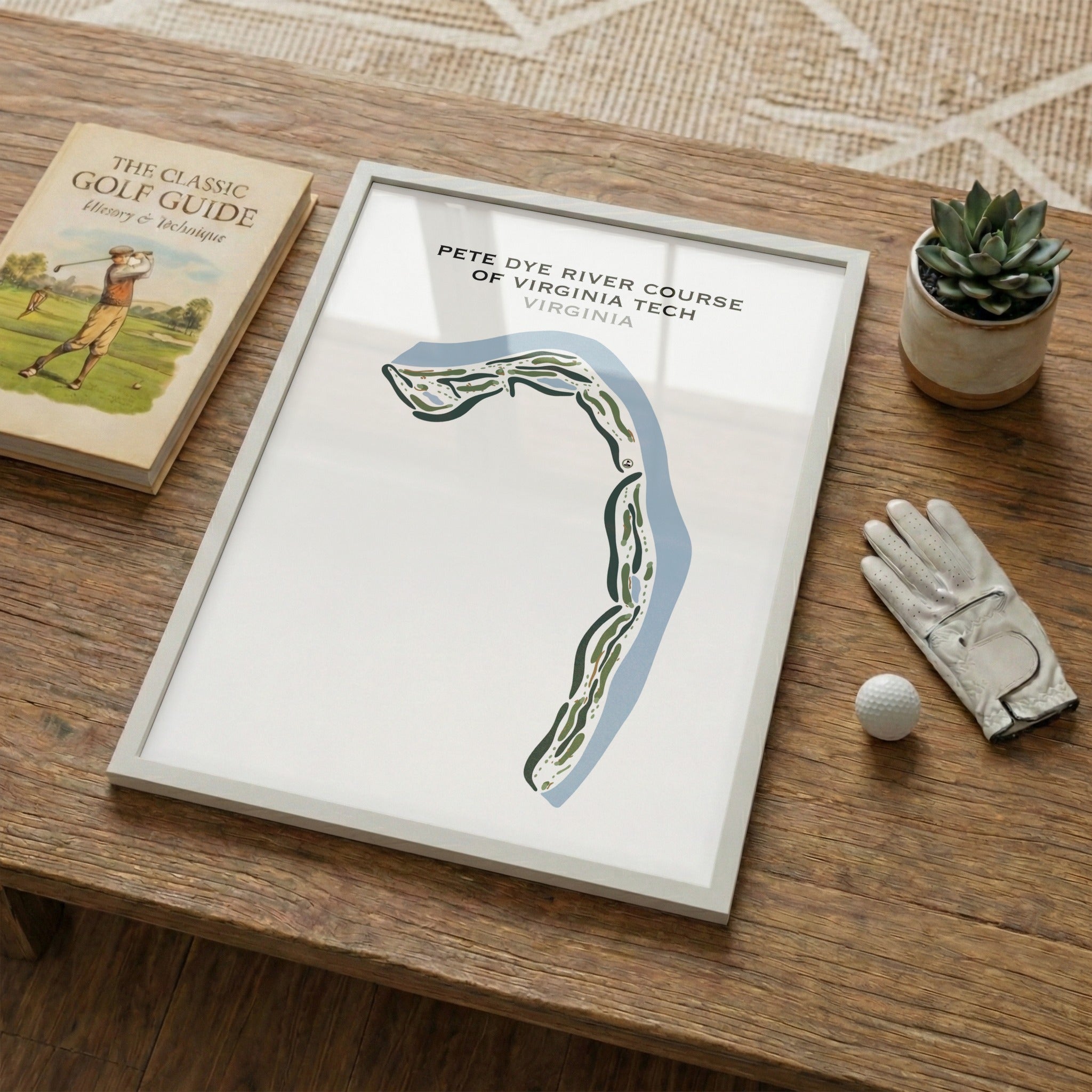 Pete Dye River Course of Virginia Tech, Virginia - Printed Golf Courses