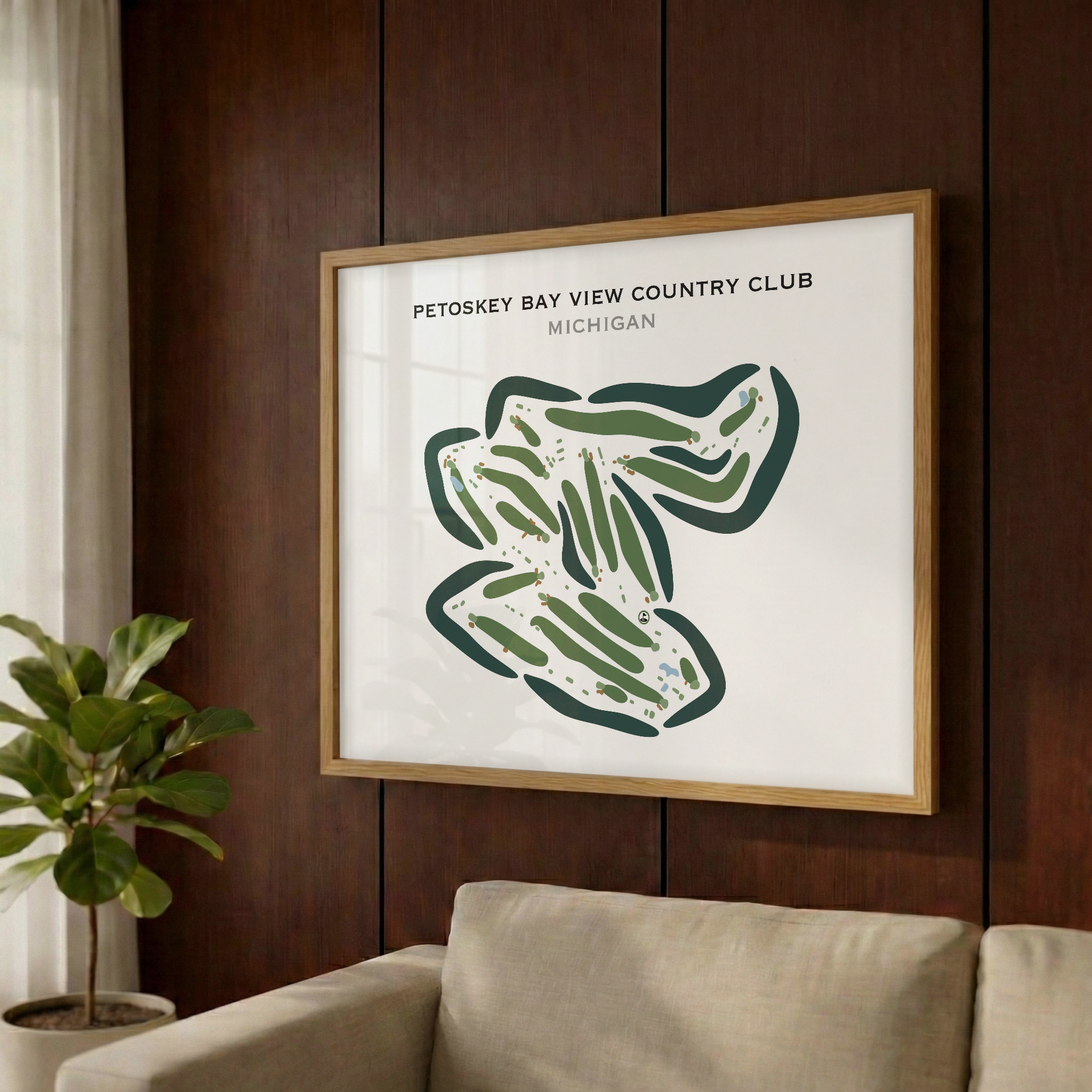 Petoskey Bay View Country Club, Michigan - Printed Golf Courses