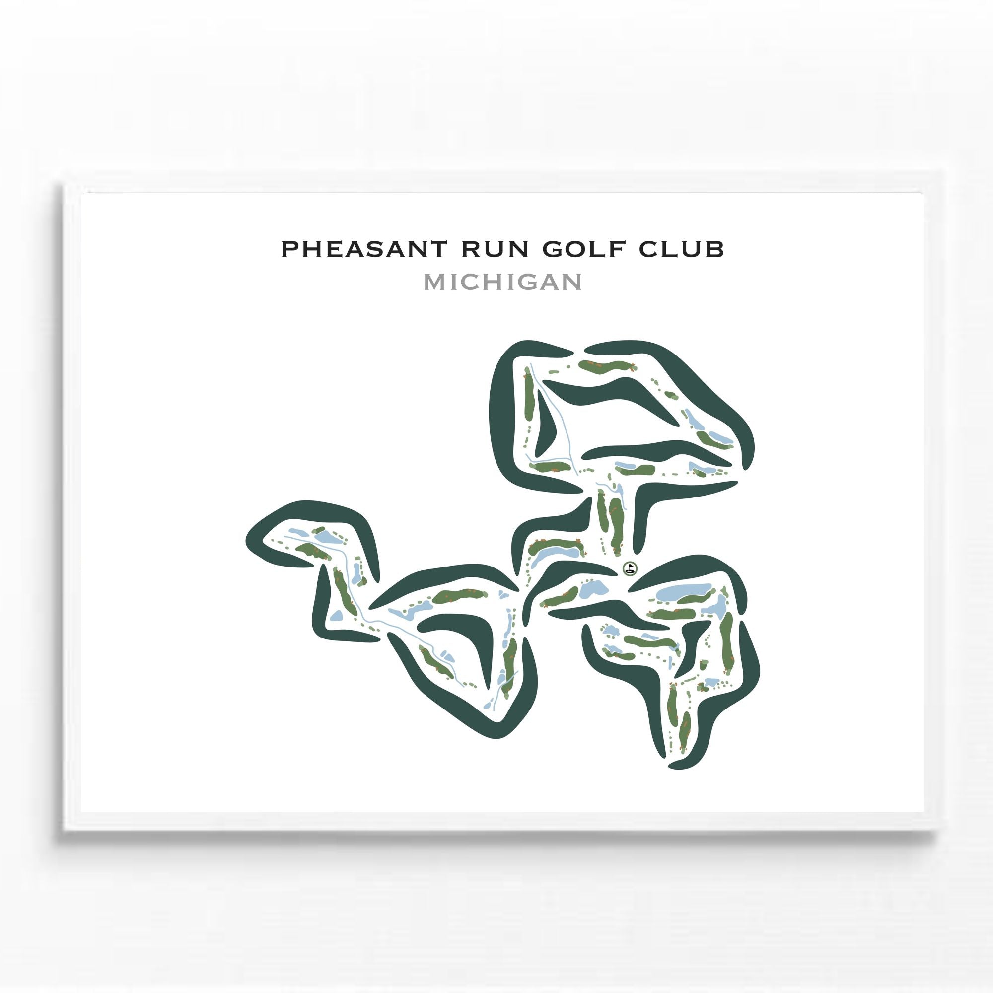 Pheasant Run Golf Club, Michigan - Printed Golf Courses
