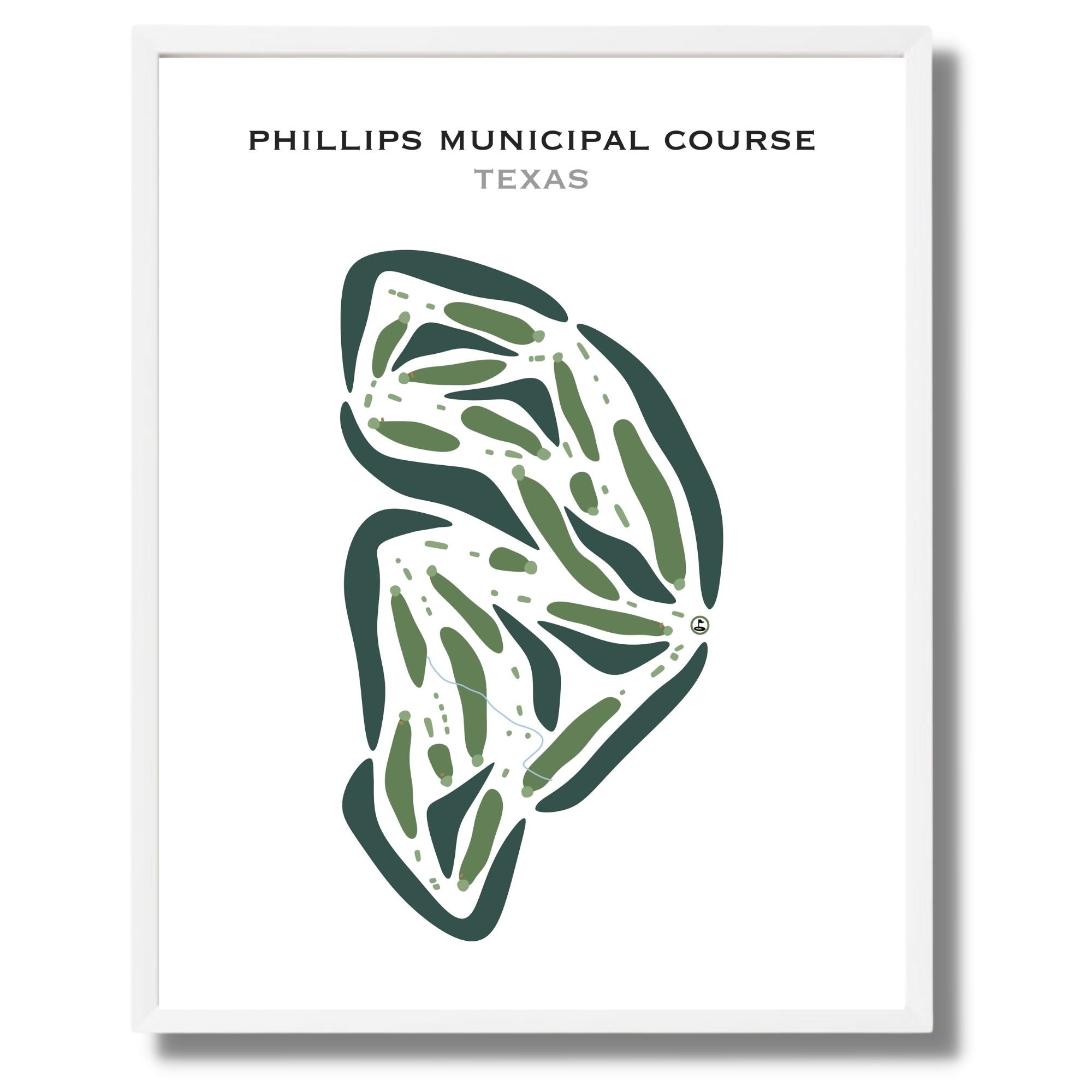 Phillips Municipal Course, Texas - Printed Golf Courses