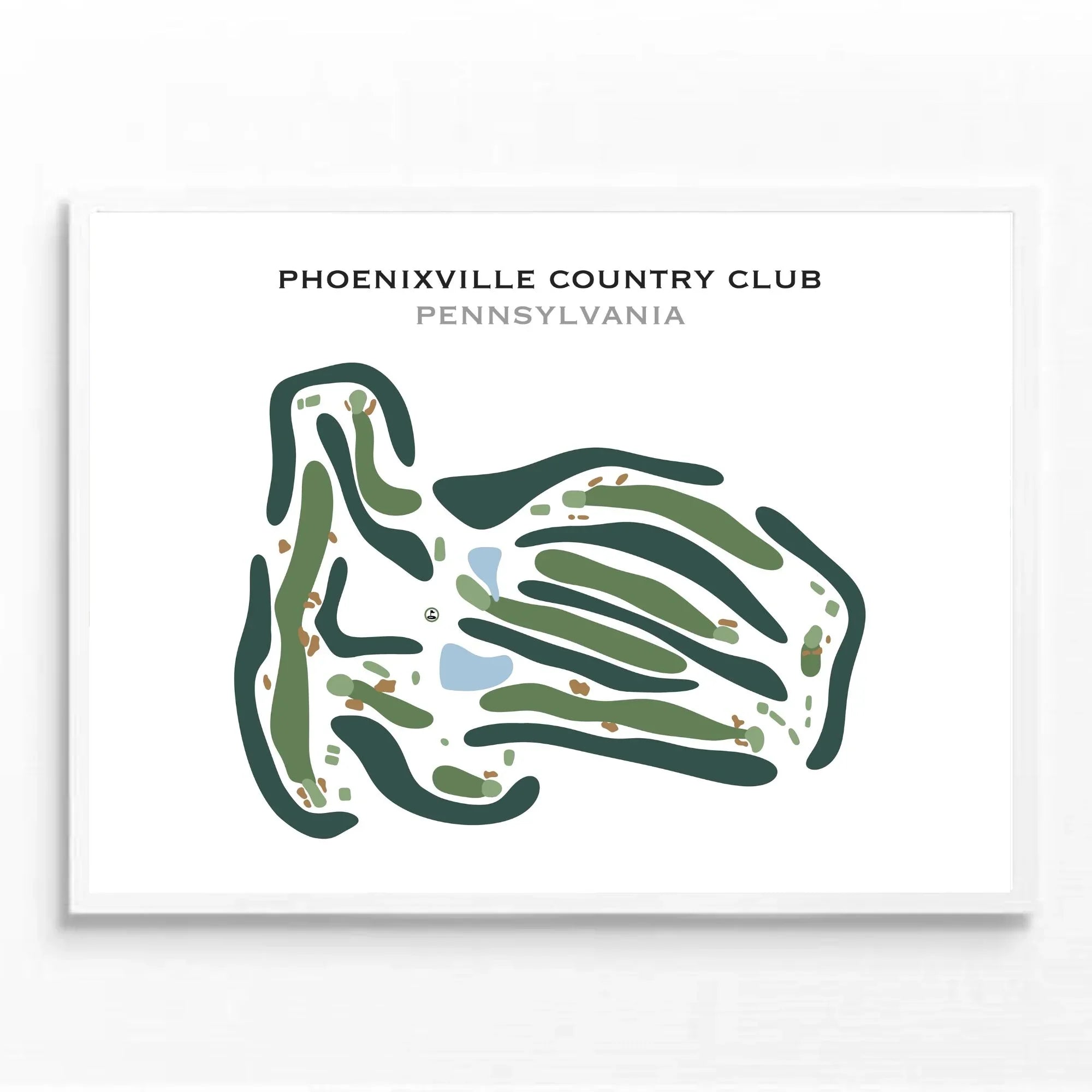 Phoenixville Country Club, Pennsylvania - Printed Golf Course