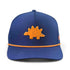 Dino Nugget Golf Hat | Snapback Cap | Built-in Magnetic Ball Marker Holder + Marker Included | Dinosaur Chicken | Adjustable
