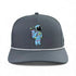 Youth Astronaut Walker Golf Hat | Snapback Cap | Built-in Magnetic Ball Marker Holder + Marker Included | Adjustable Gray | Kids