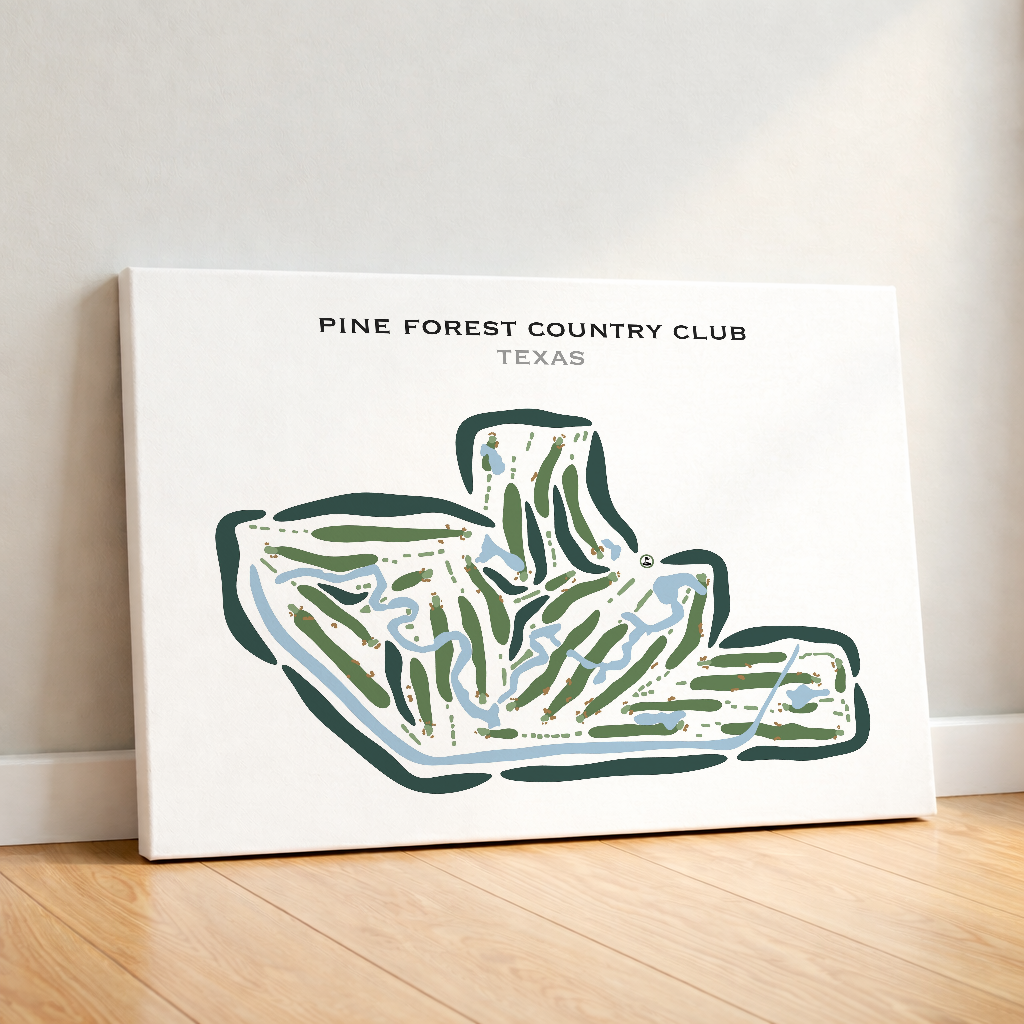 Pine Forest Country Club, Texas - Printed Golf Courses