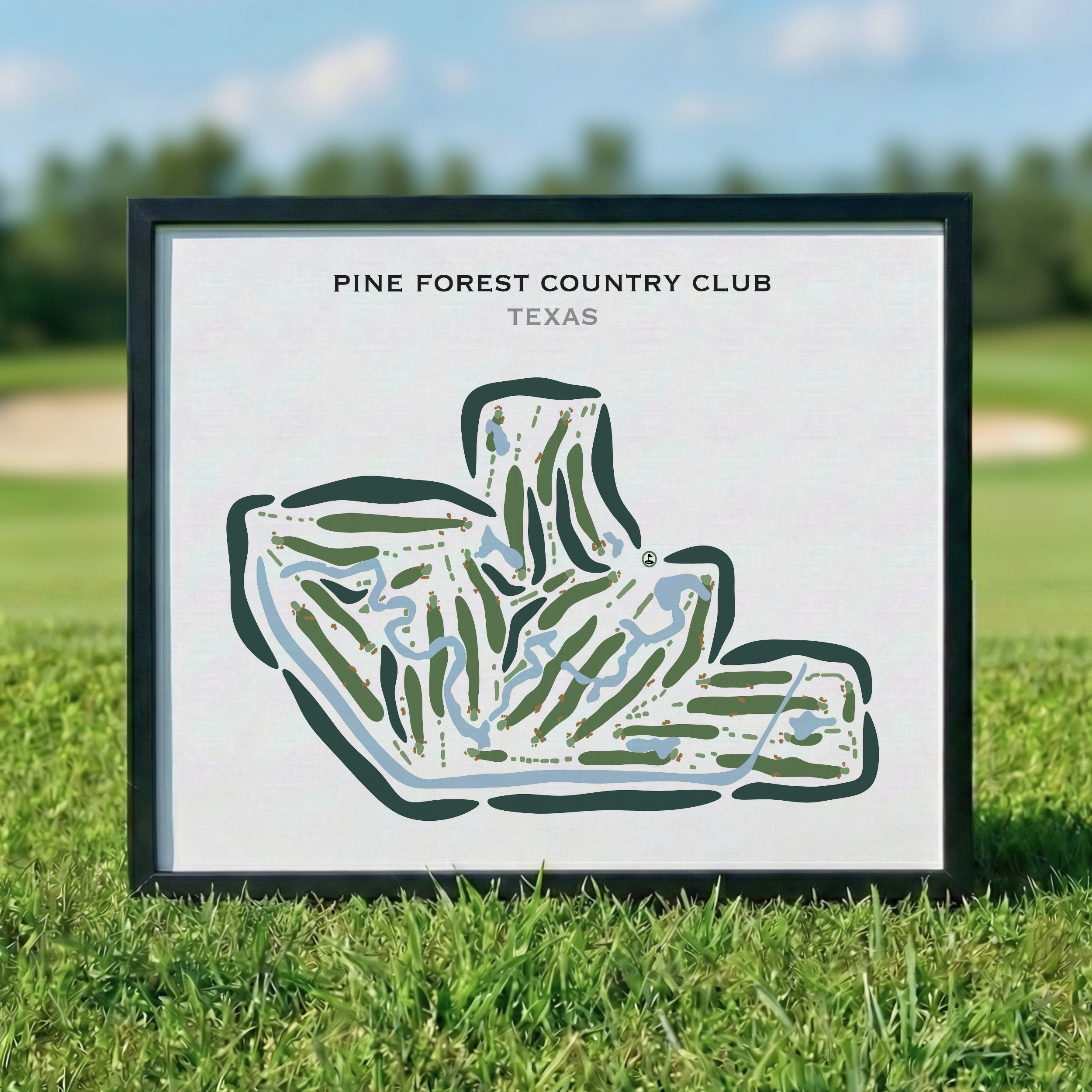 Pine Forest Country Club, Texas - Printed Golf Courses