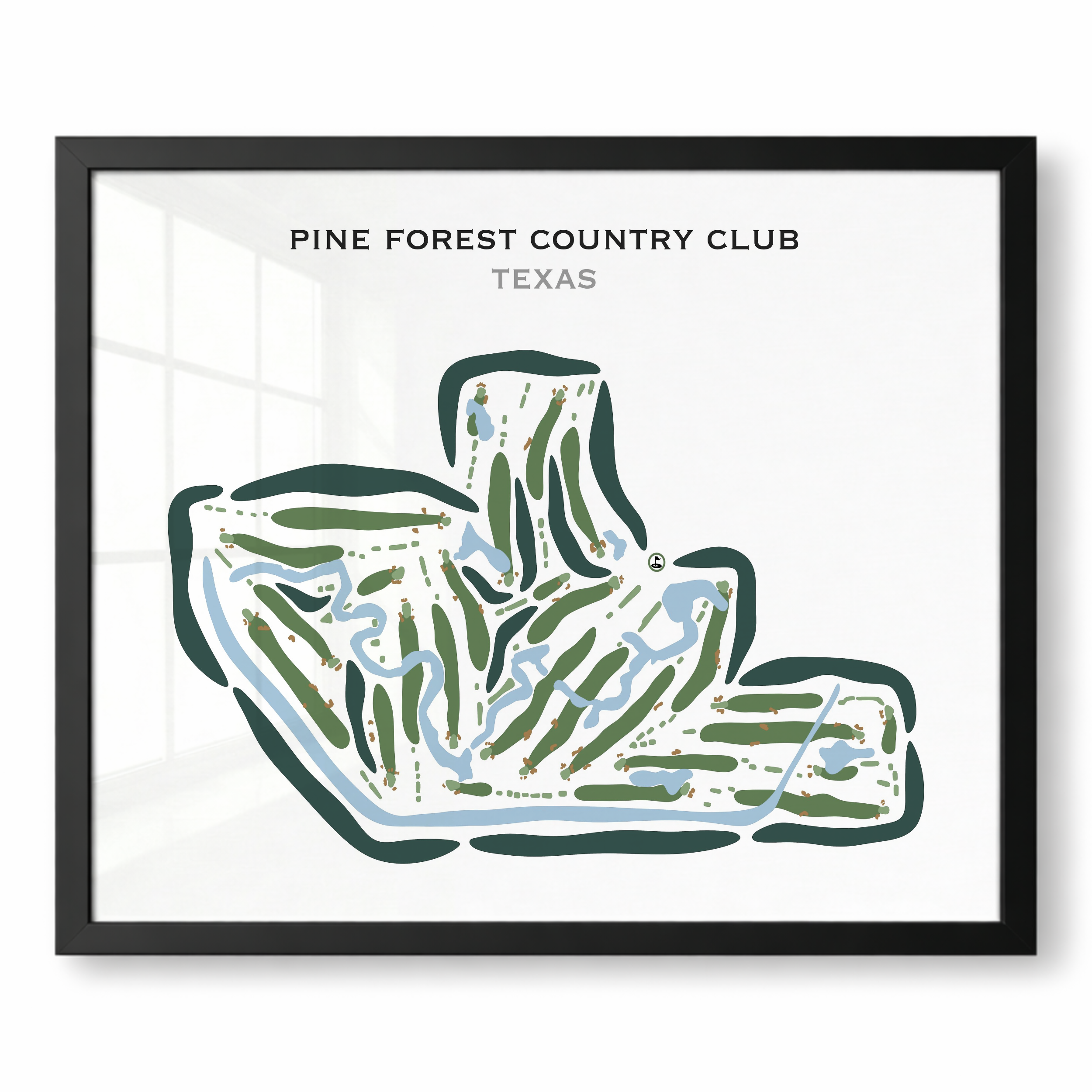 Pine Forest Country Club, Texas - Printed Golf Courses