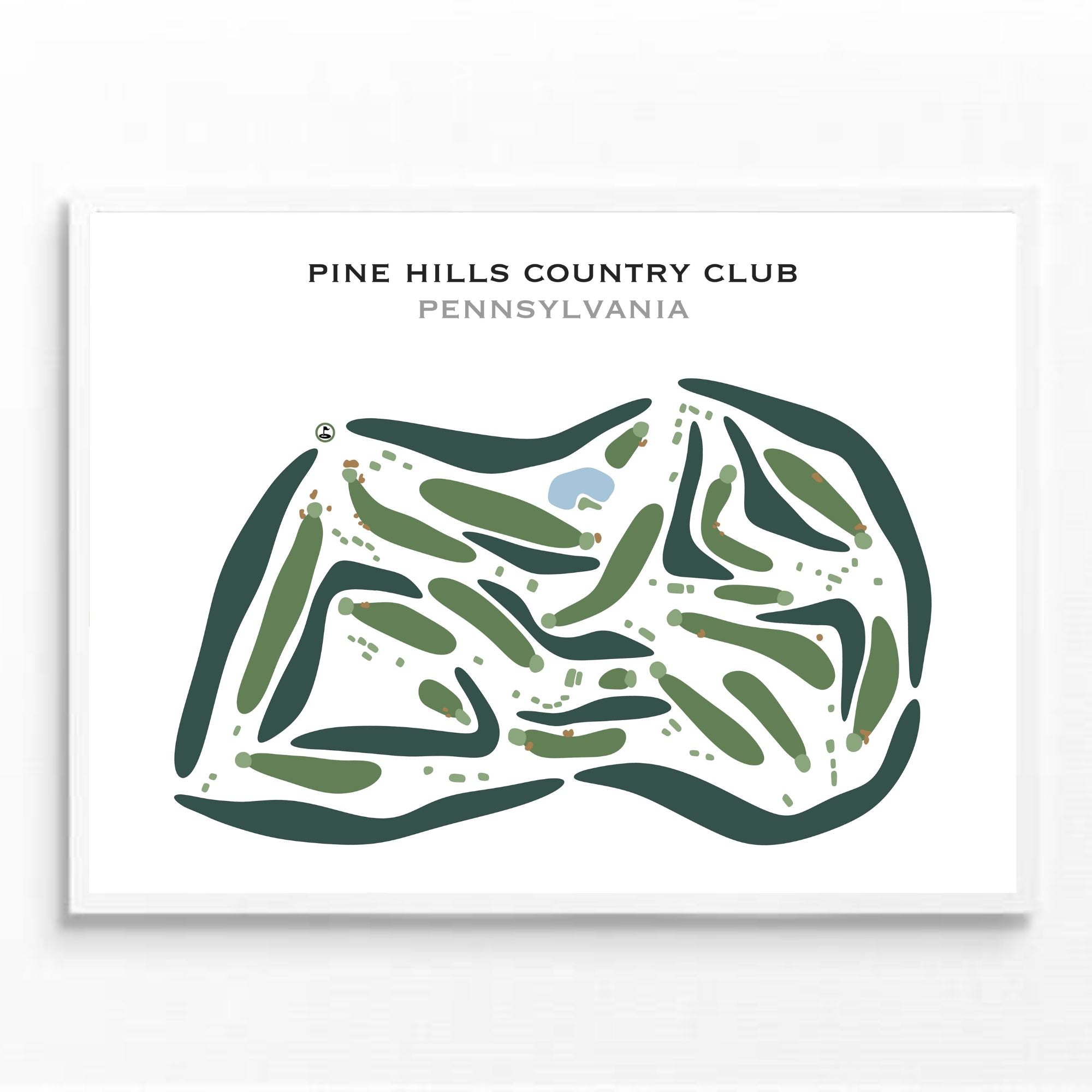 Pine Hills Country Club, Pennsylvania - Printed Golf Courses