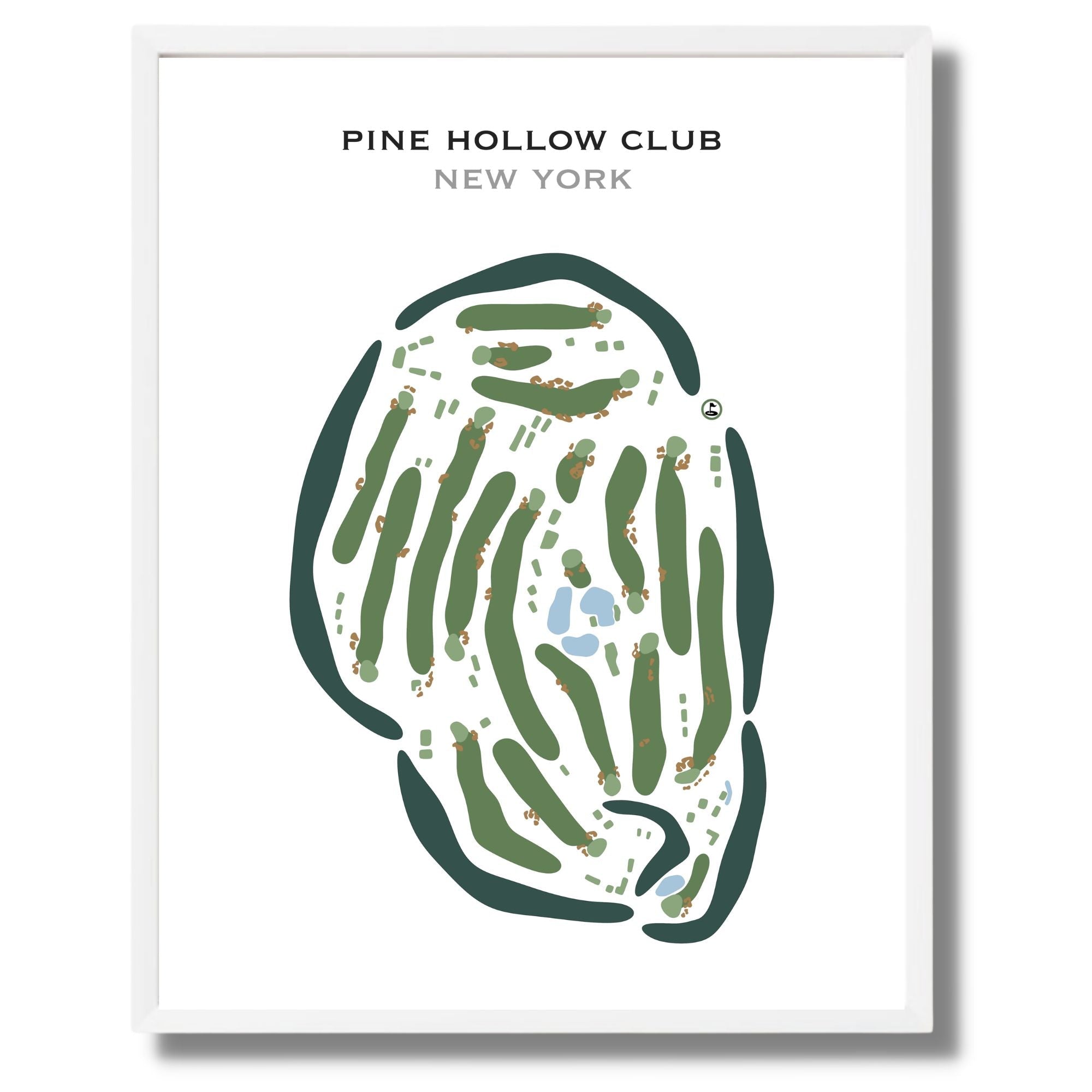 Pine Hollow Club, New York - Printed Golf Courses