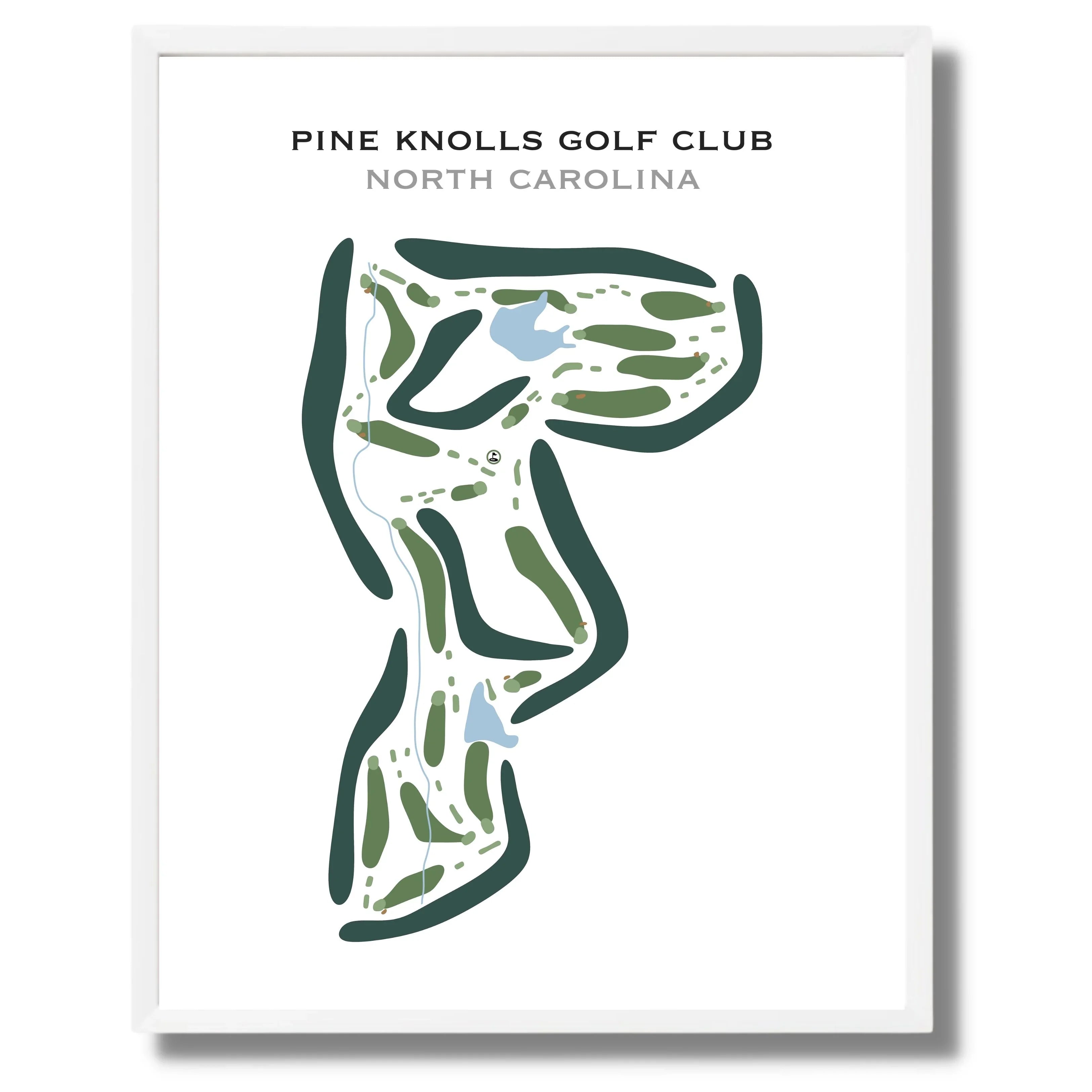 Pine Knolls Golf Club, North Carolina - Printed Golf Course