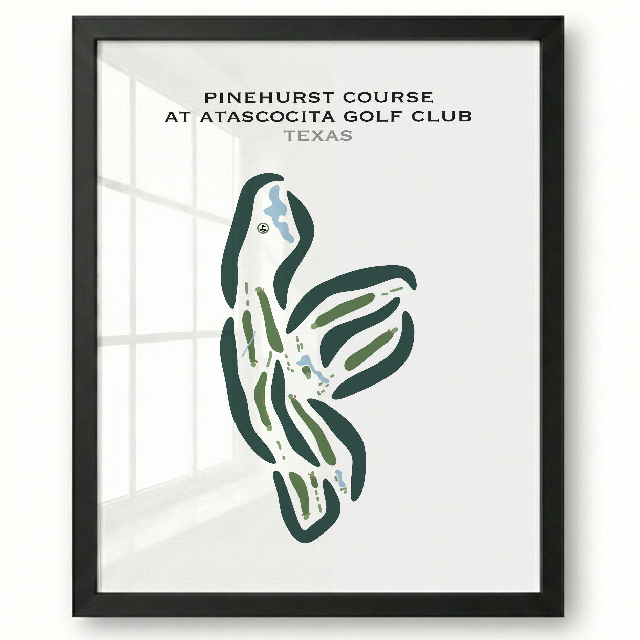 Pinehurst Course at Atascocita Golf Club, Texas - Printed Golf Courses
