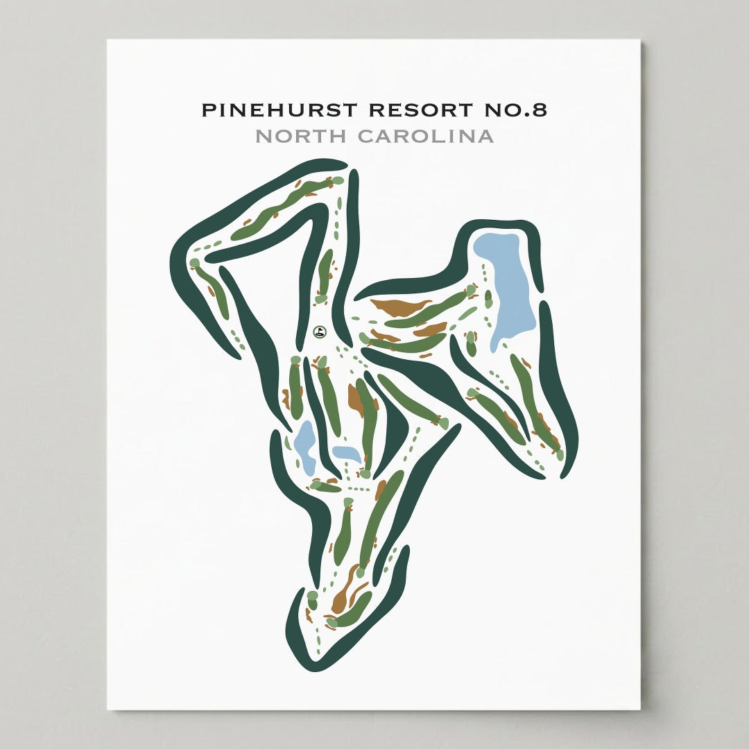 Pinehurst Resort #8, North Carolina - Printed Golf Courses