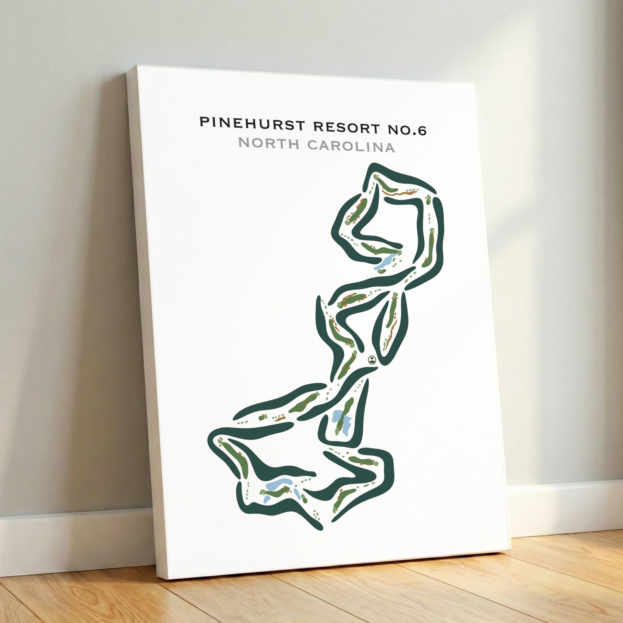 Pinehurst Resort #6, North Carolina - Printed Golf Courses