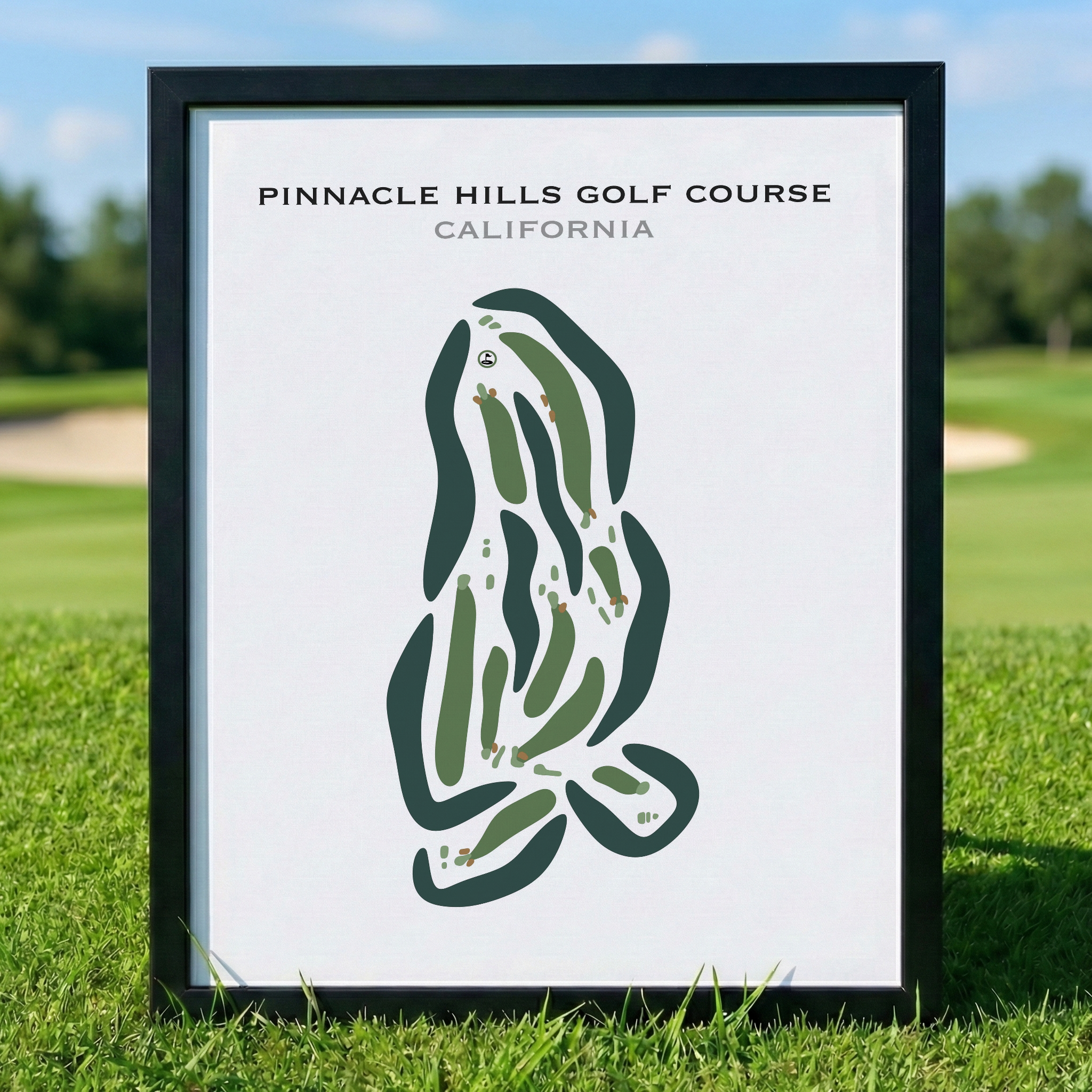 Pinnacle Hills Golf Course, California - Printed Golf Courses