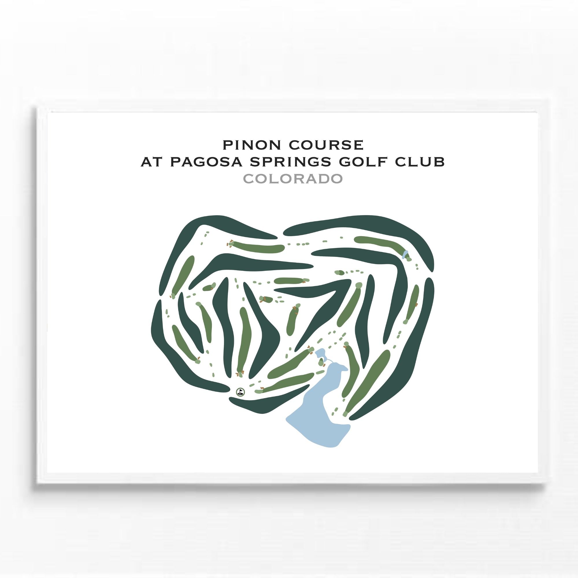 Pinon Course at Pagosa Springs Golf Club, Colorado - Printed Golf Courses