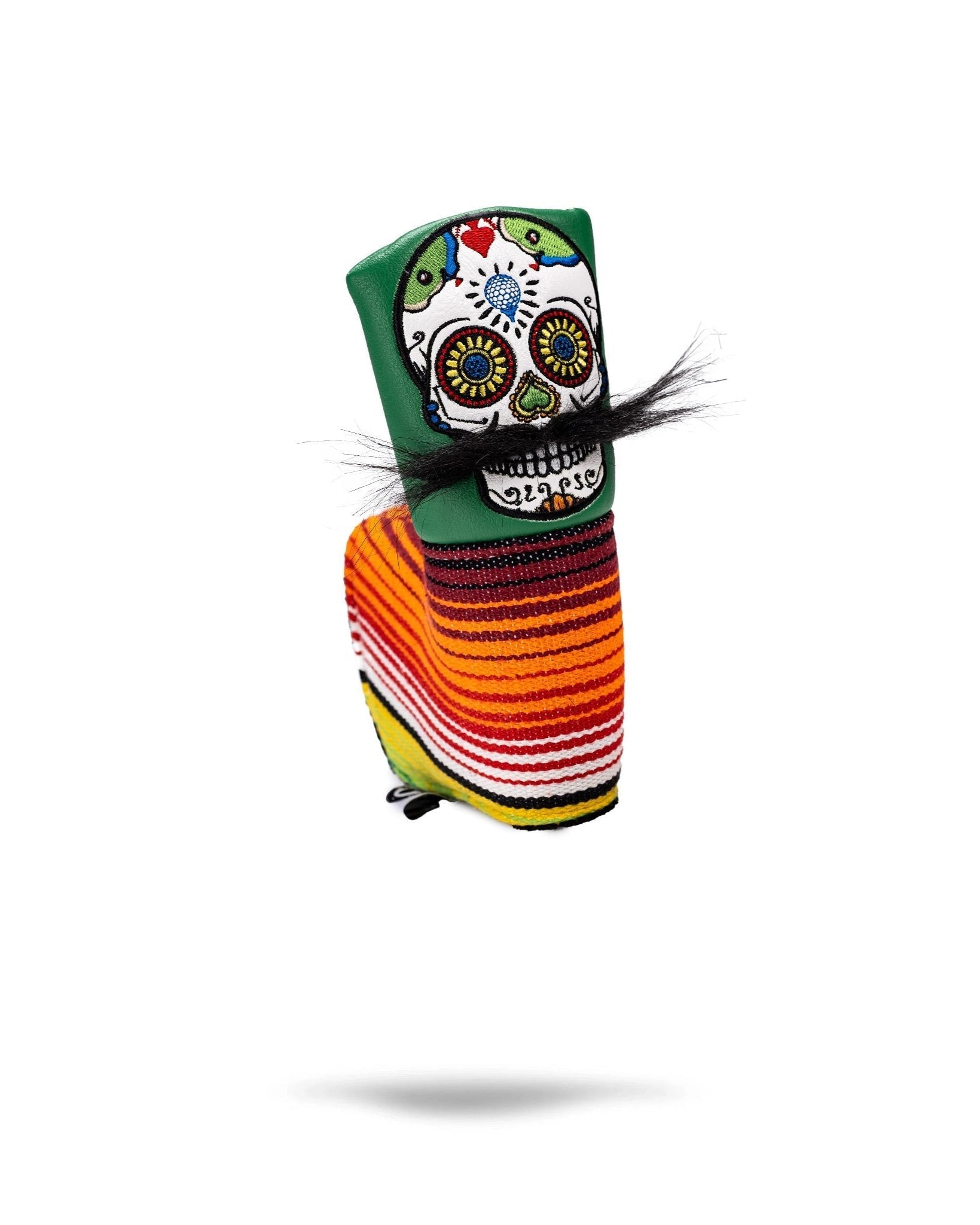 Mustache Sugar Skull - Blade Putter Cover Green