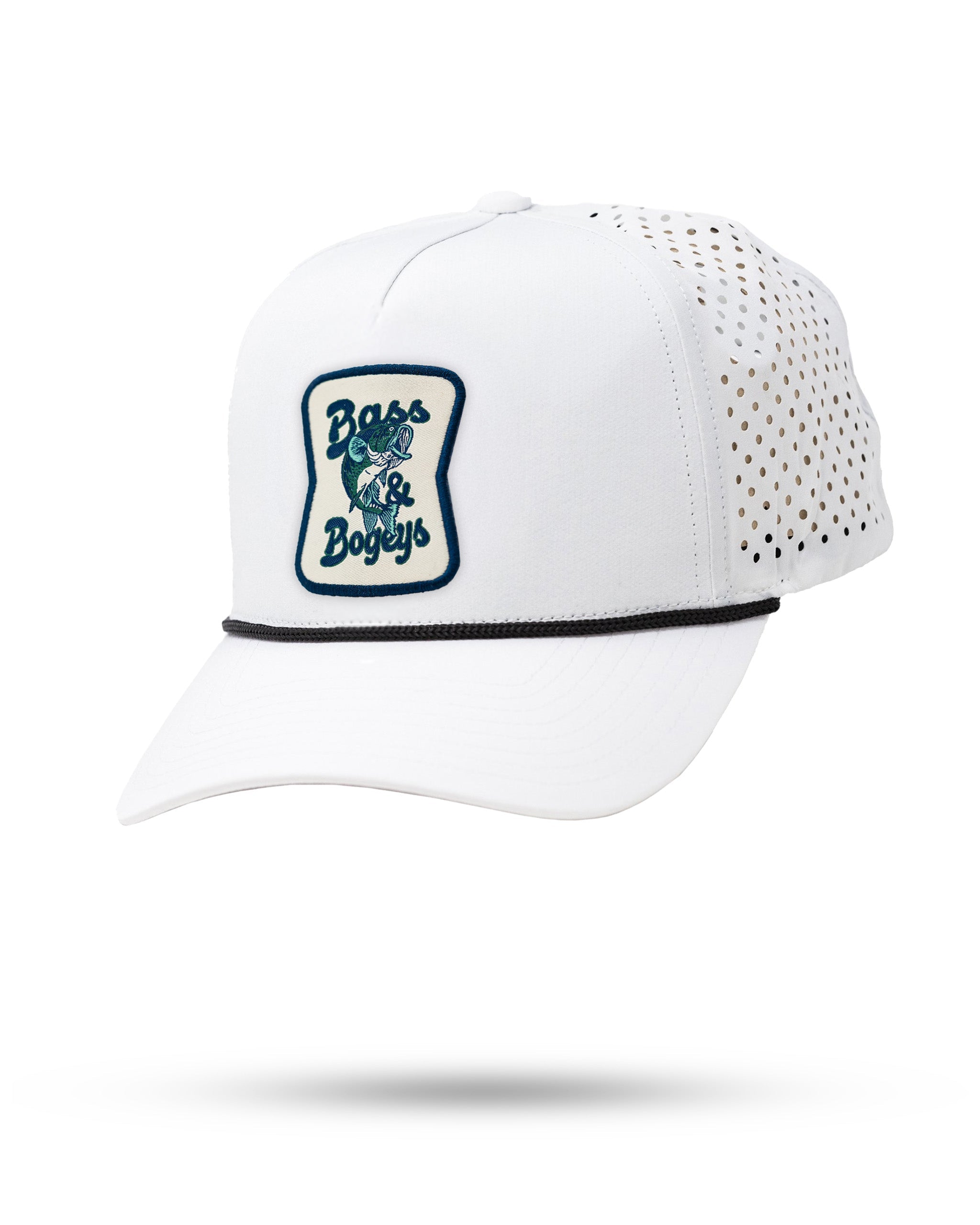 Perforated Rope Hat - Bass and Bogeys - White