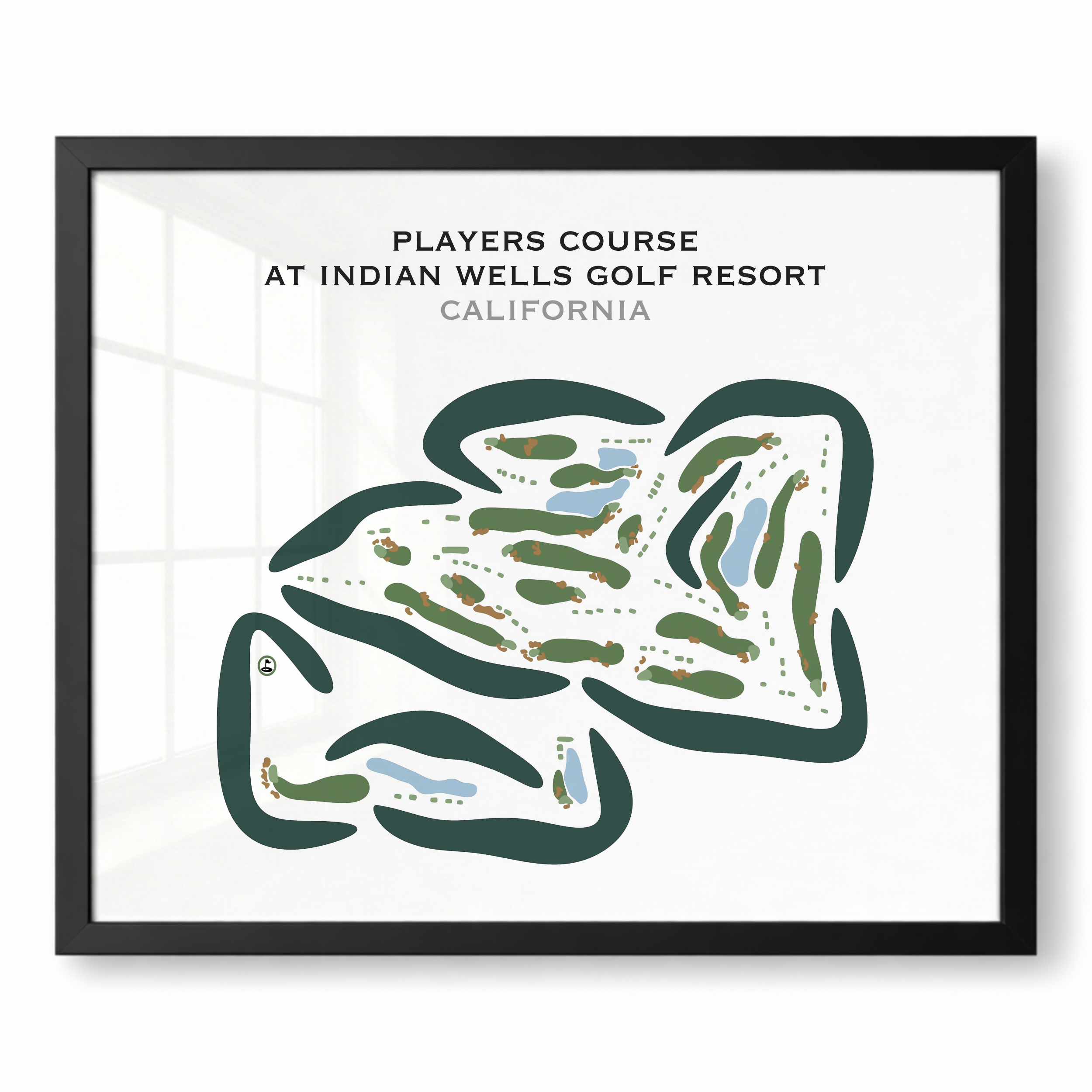 Players Course at Indian Wells Golf Resort, California - Printed Golf Courses