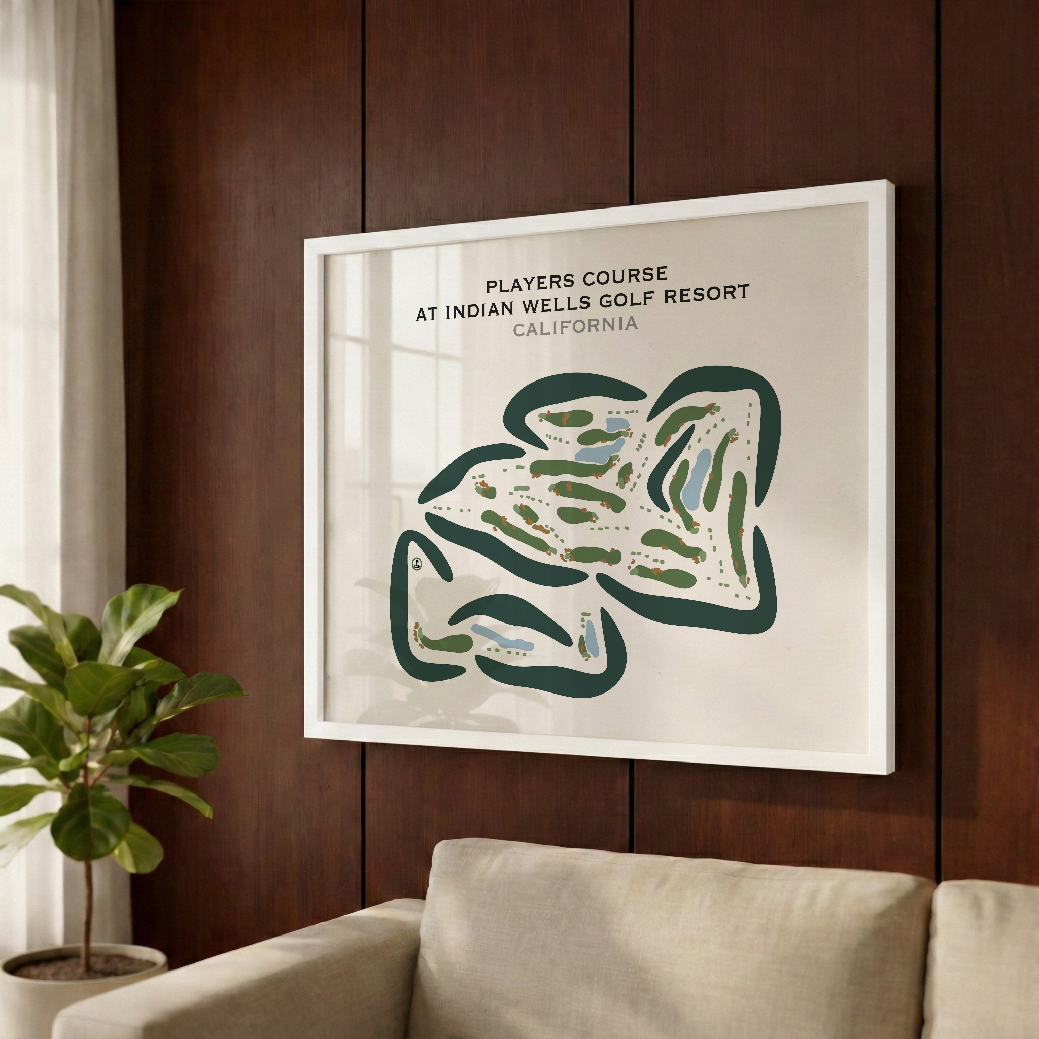 Players Course at Indian Wells Golf Resort, California - Printed Golf Courses