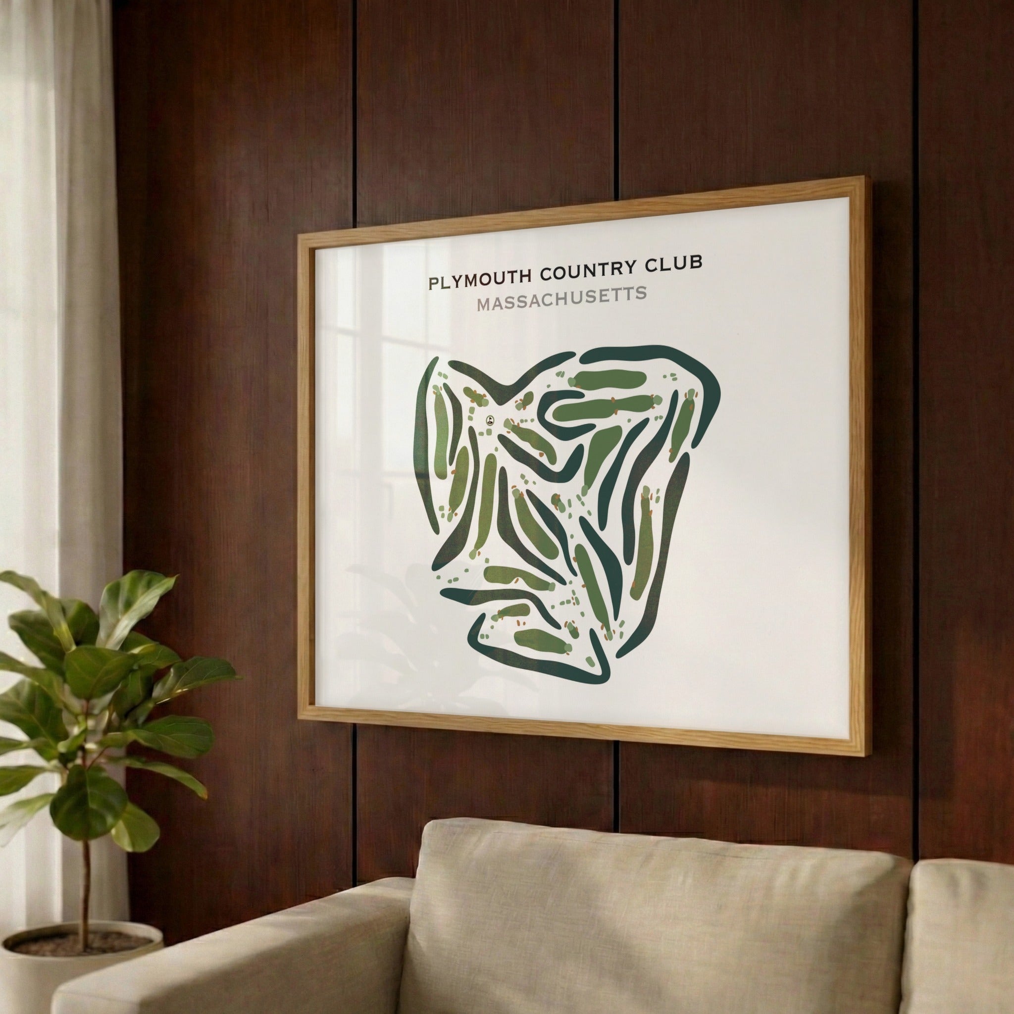 Plymouth Country Club, Massachusetts - Printed Golf Courses