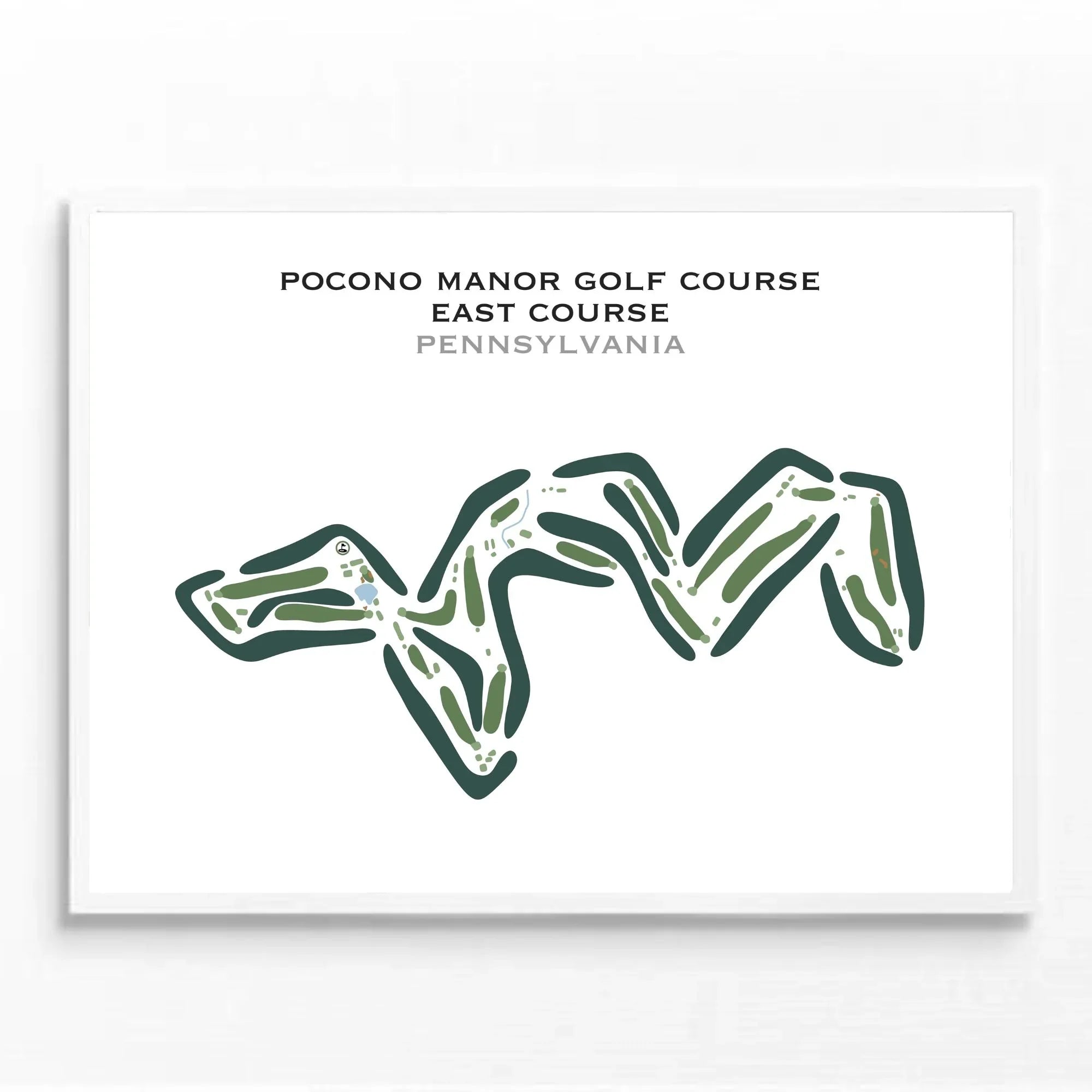 Pocono Manor Golf Course, East Course, Pennsylvania - Printed Golf Courses