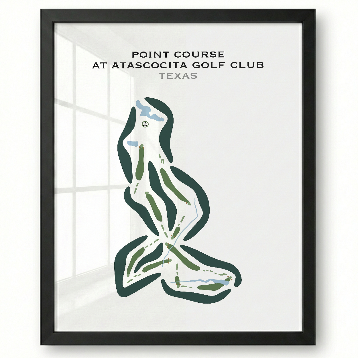 Point Course at Atascocita Golf Club, Texas - Printed Golf Courses