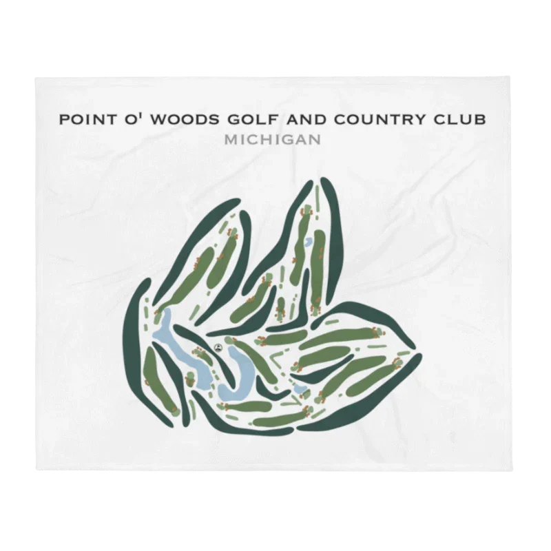 Point O' Woods Golf & Country Club, Michigan - Printed Golf Courses