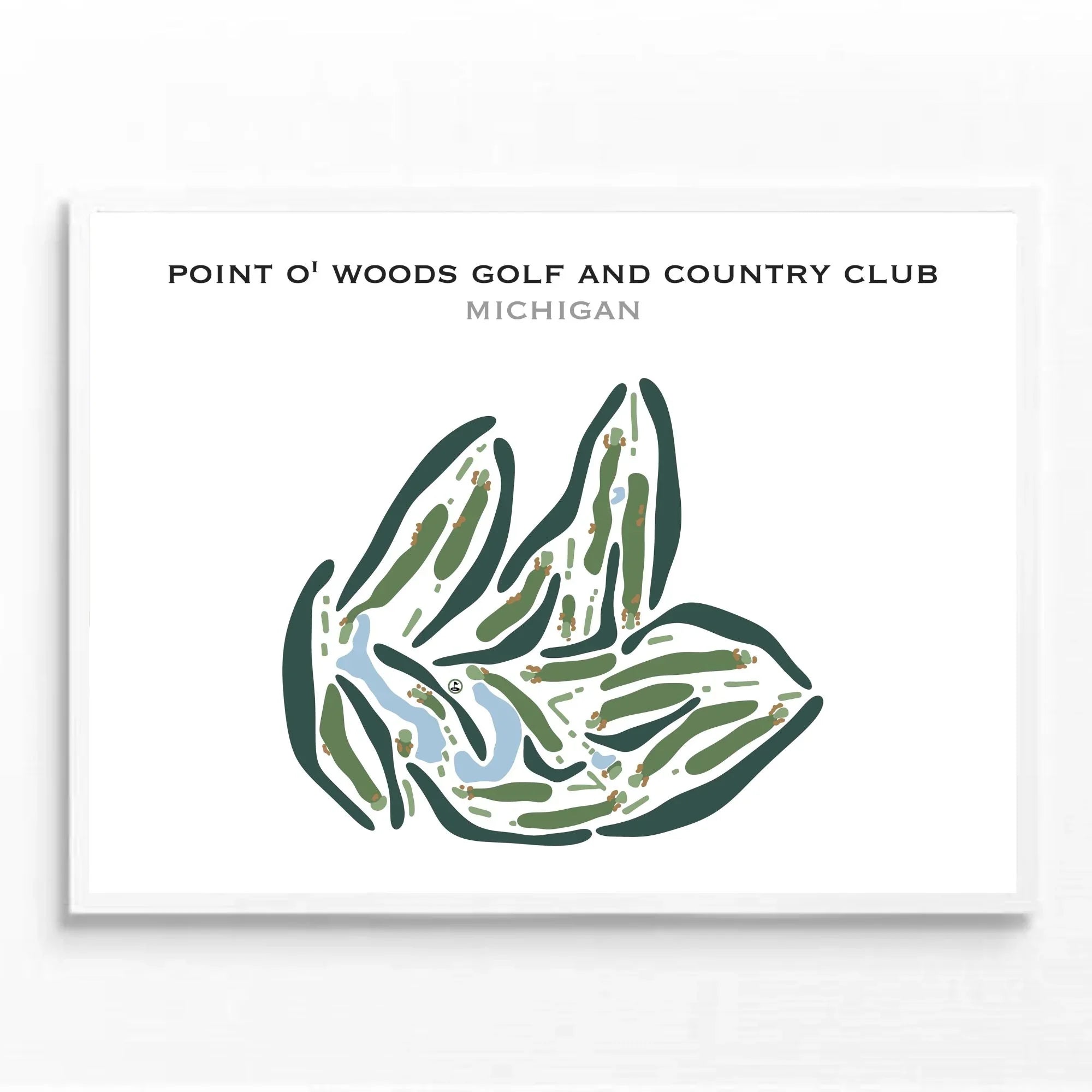 Point O' Woods Golf & Country Club, Michigan - Printed Golf Courses