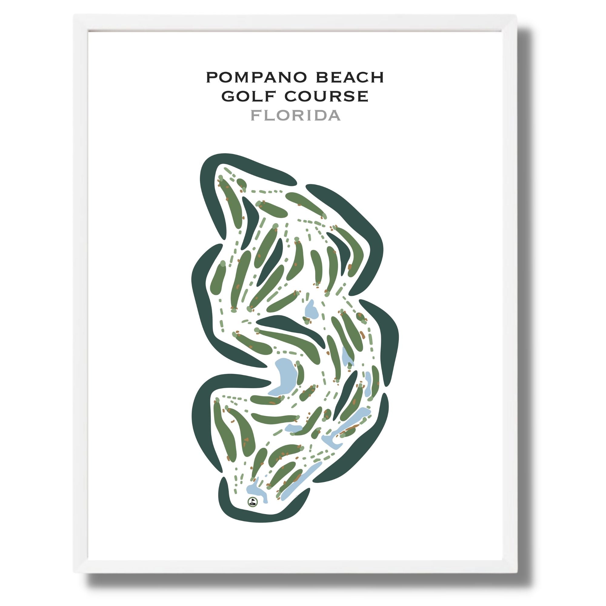 Pompano Beach Golf Course, Florida - Printed Golf Courses