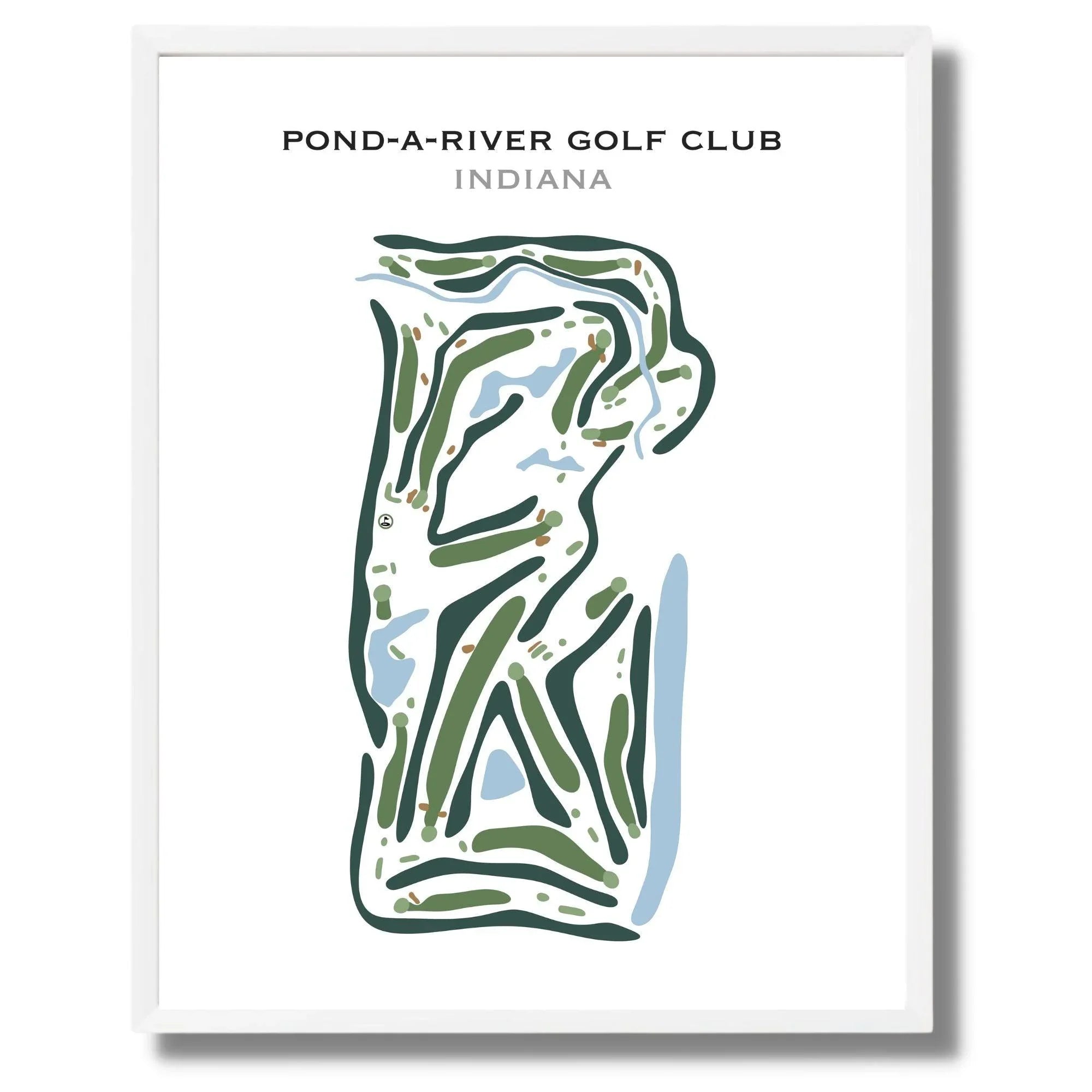 Pond-A-River Golf Club, Indiana - Printed Golf Course