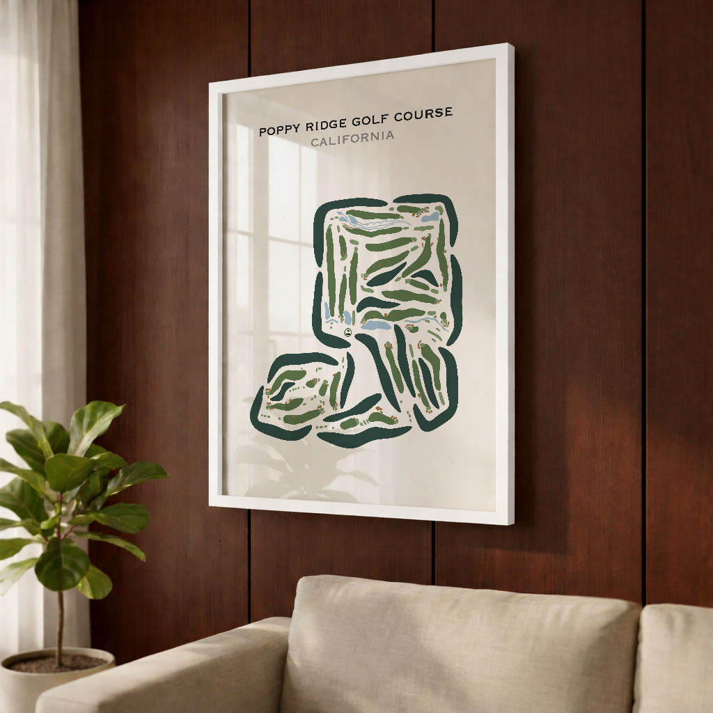 Poppy Ridge Golf Course, California - Printed Golf Courses