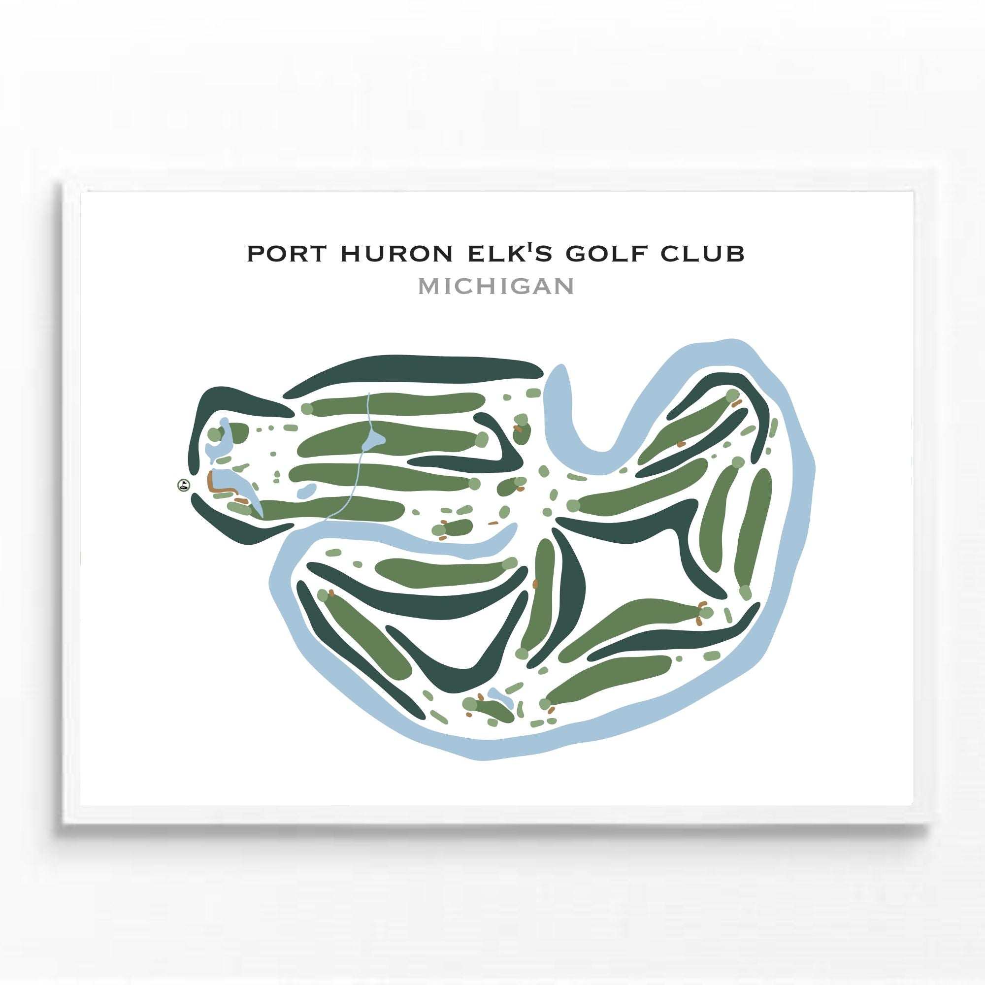 Port Huron Elk's Golf Club, Michigan - Printed Golf Courses