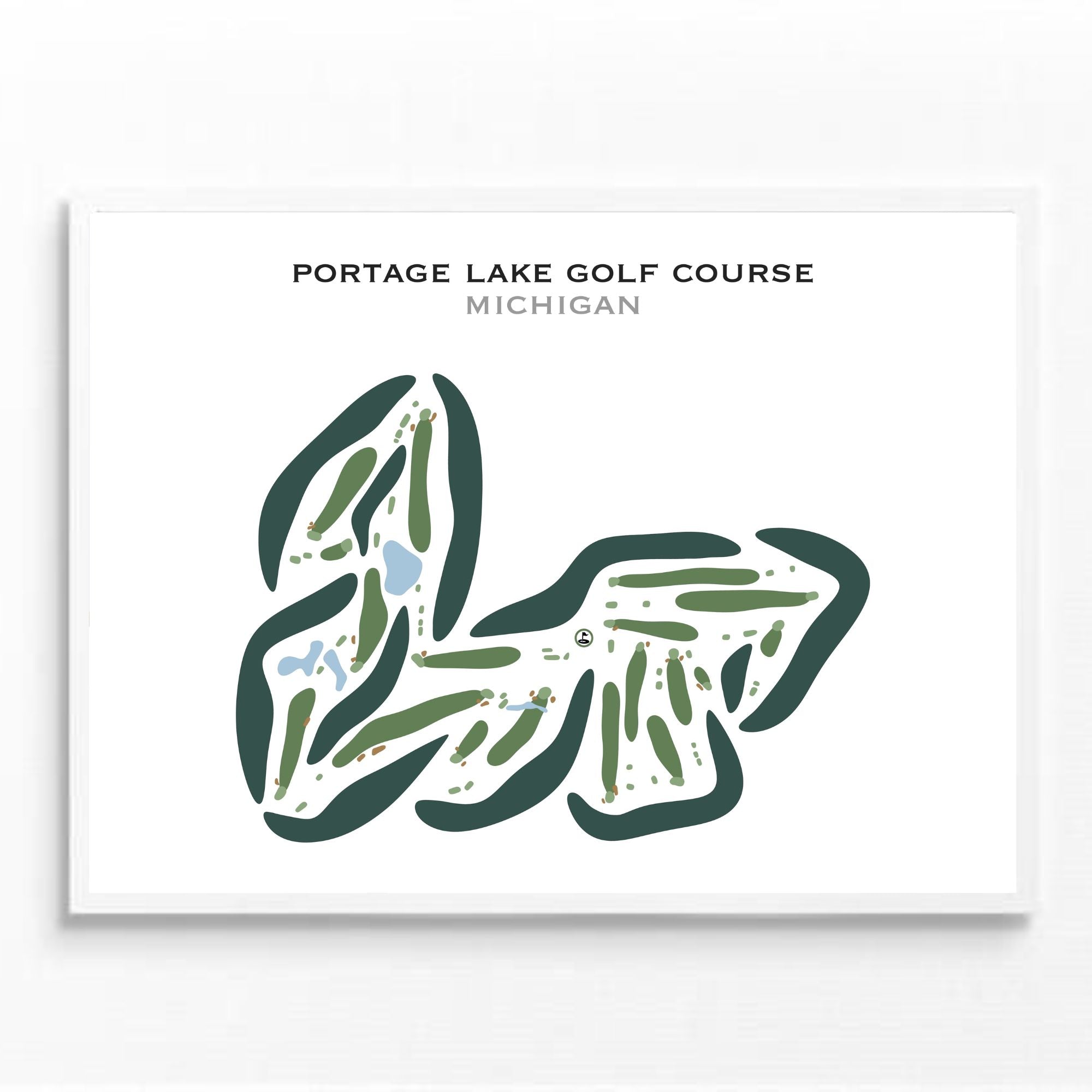 Portage Lake Golf Course, Michigan - Printed Golf Courses