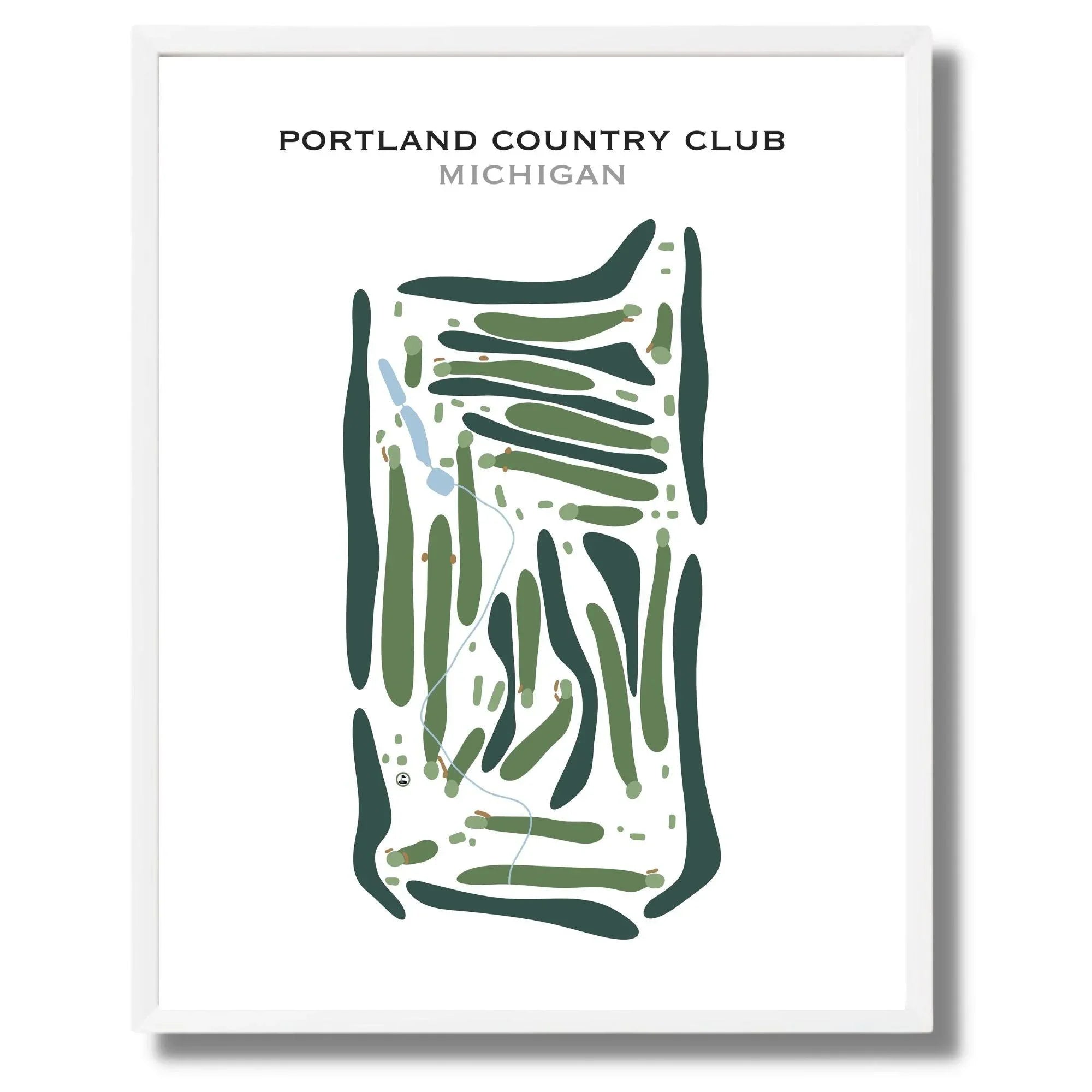 Portland Country Club, Michigan - Printed Golf Course