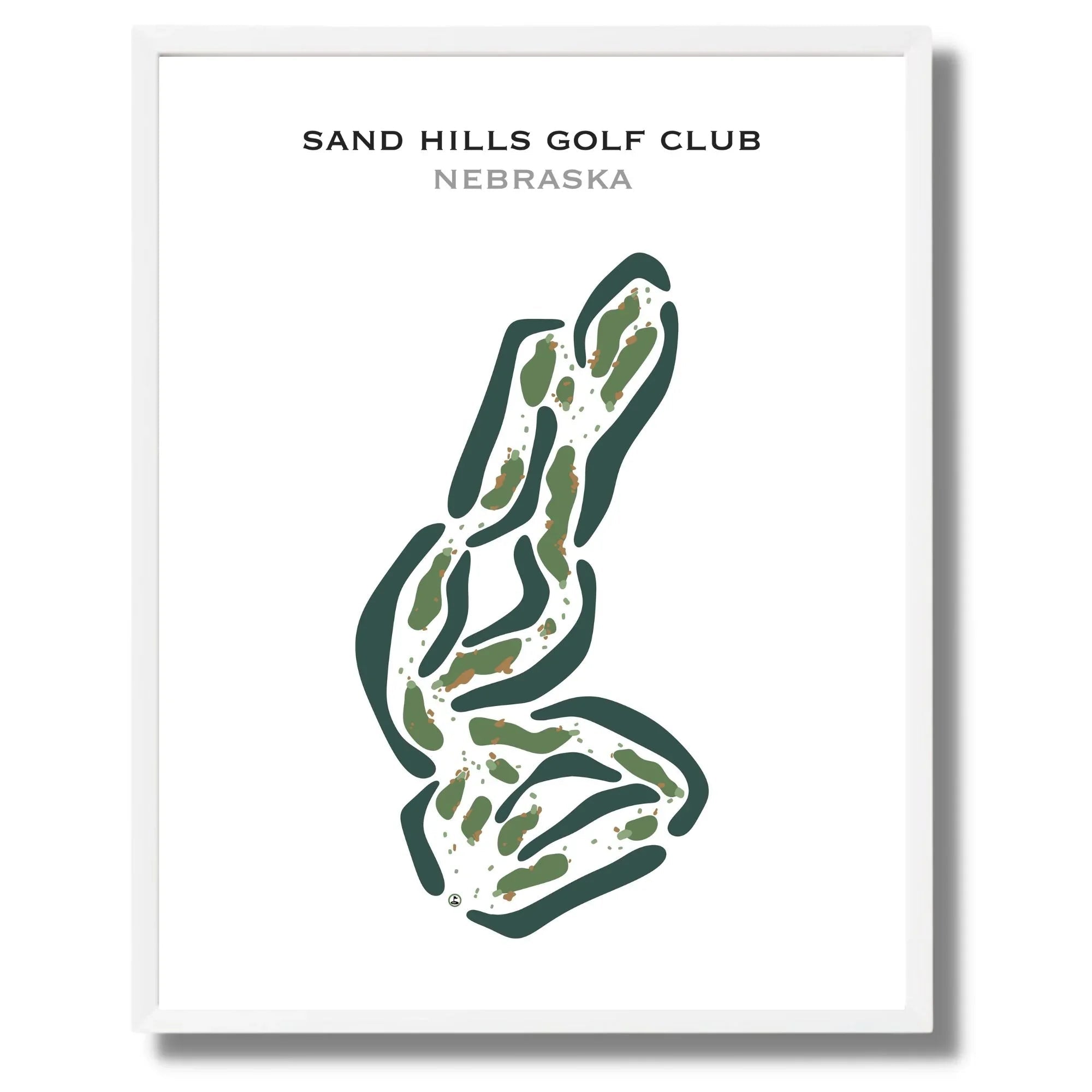 Sand Hills Golf Club, Nebraska - Printed Golf Course
