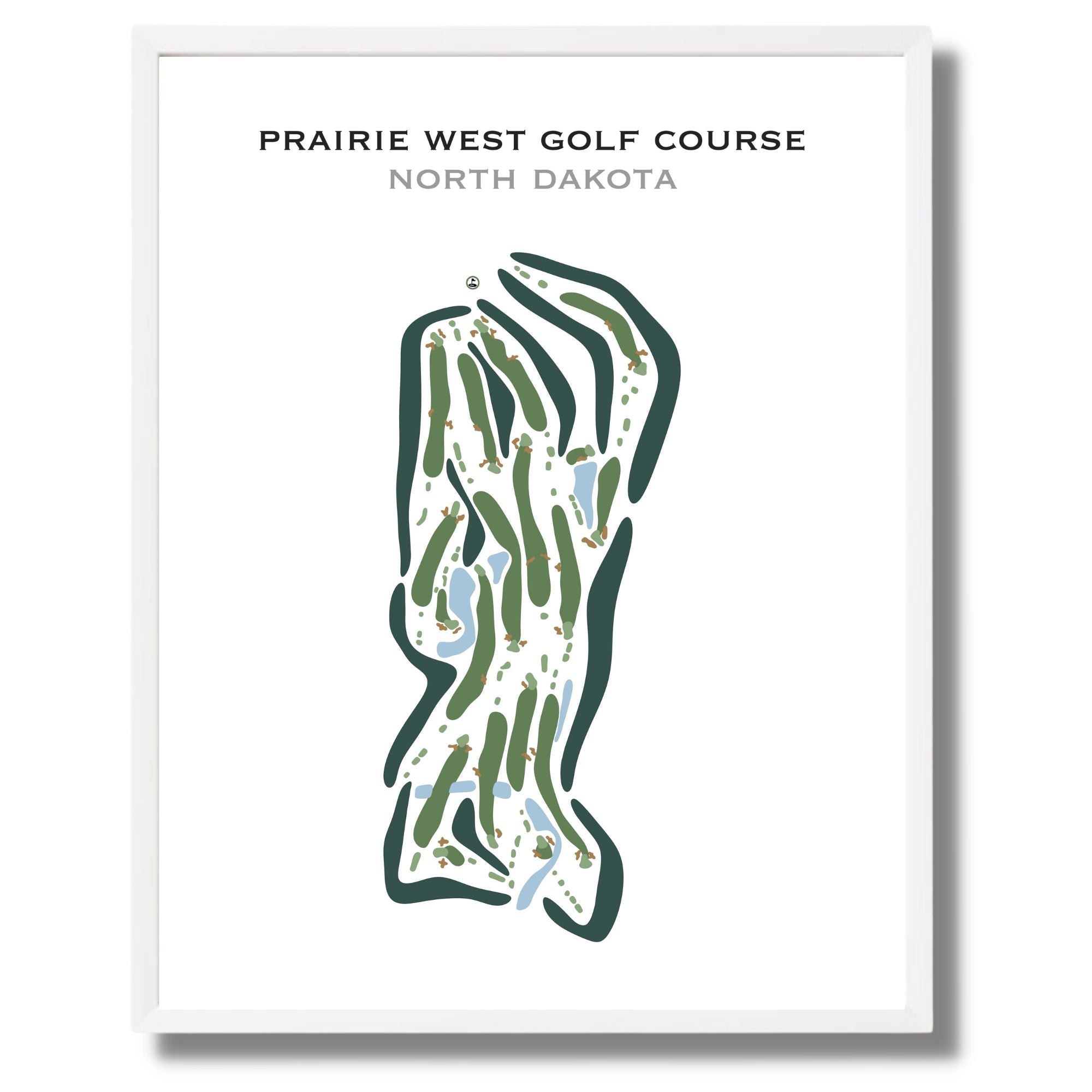 Prairie West Golf Course, North Dakota - Printed Golf Courses