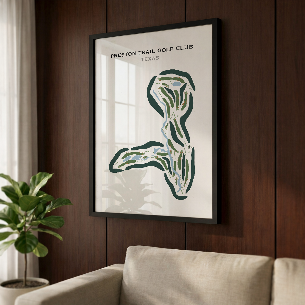 Preston Trail Golf Club, Texas - Printed Golf Course