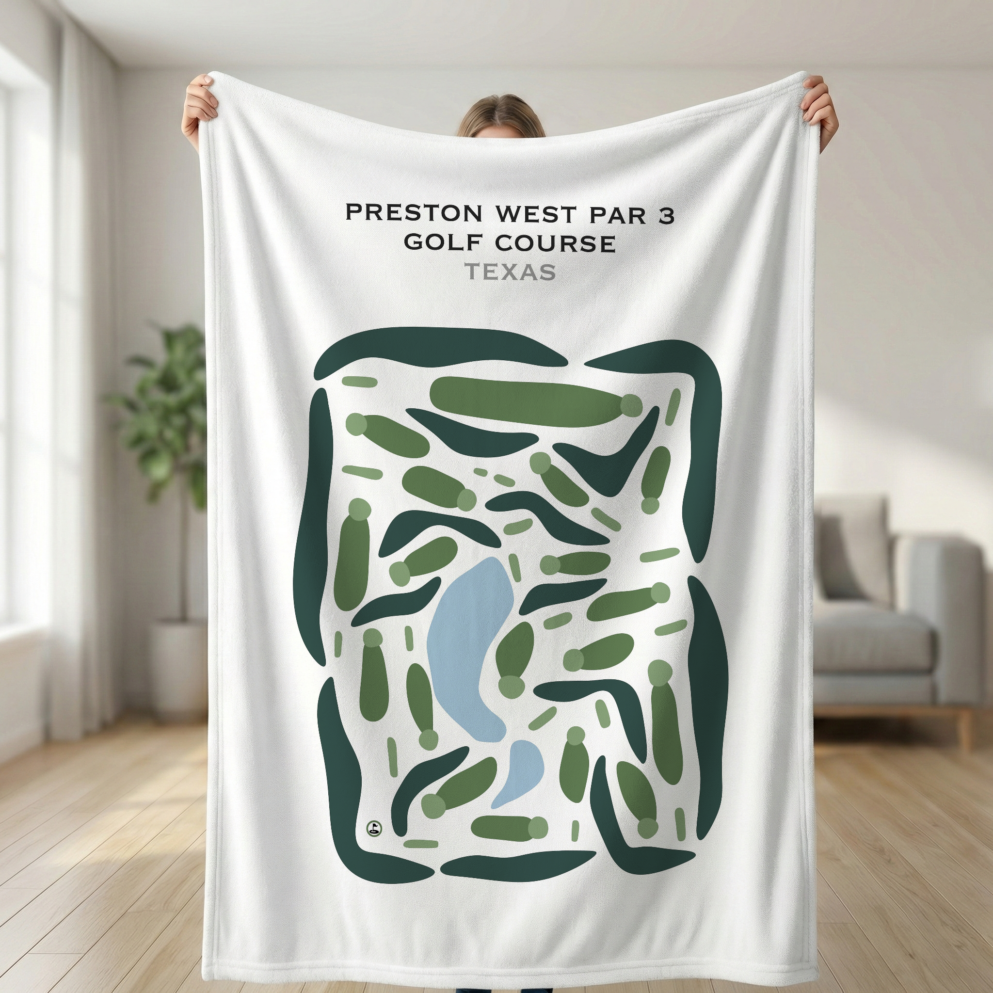 Preston West Par 3 Golf Course, Texas - Printed Golf Courses