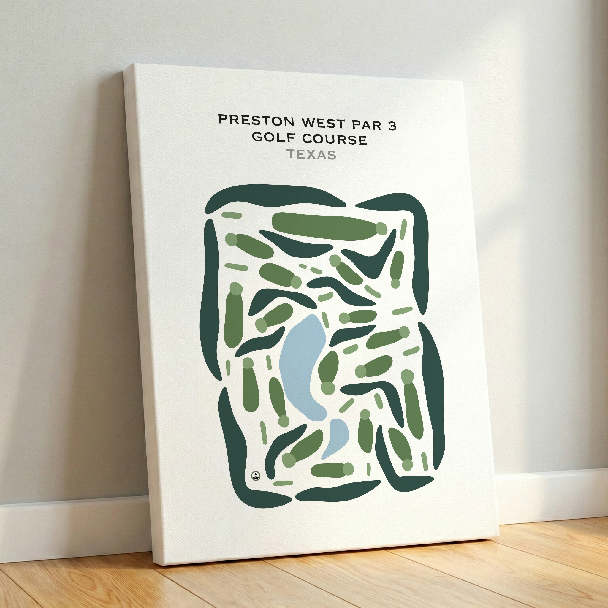 Preston West Par 3 Golf Course, Texas - Printed Golf Courses