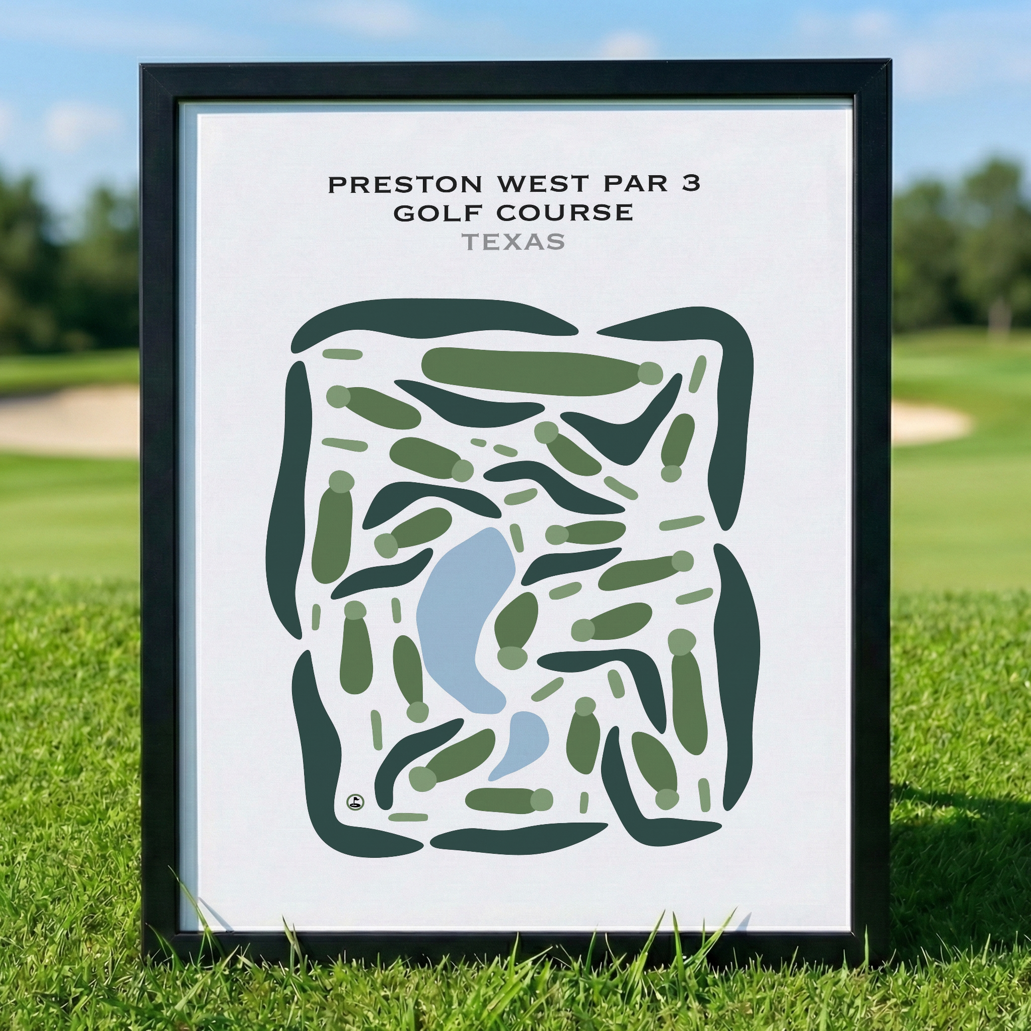Preston West Par 3 Golf Course, Texas - Printed Golf Courses